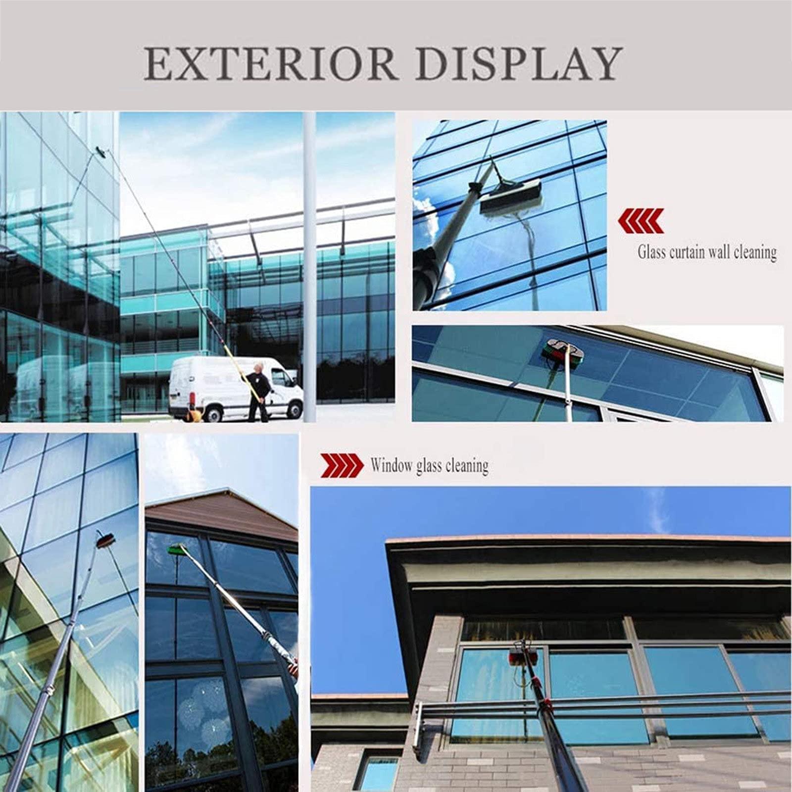 WJYLM Water Fed Pole Kit, Water Fed Cleaning System, Outdoor Window Cleaner Window Cleaning Tool, w/Water Fed Telescopic Brush/Brush Window and Solar Panel Cleaning System,20FT/6M