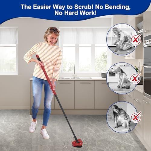 Aifacay Scrub Brush for O-Cedar RinseClean 2 Tank System, Scrubber Mop Head for Ocedar Spin Mop Stiff Bristle Scrubbing All Purpose Triangle Scrub Brush Head Replacement Attachment Floor Cleaning Accessories