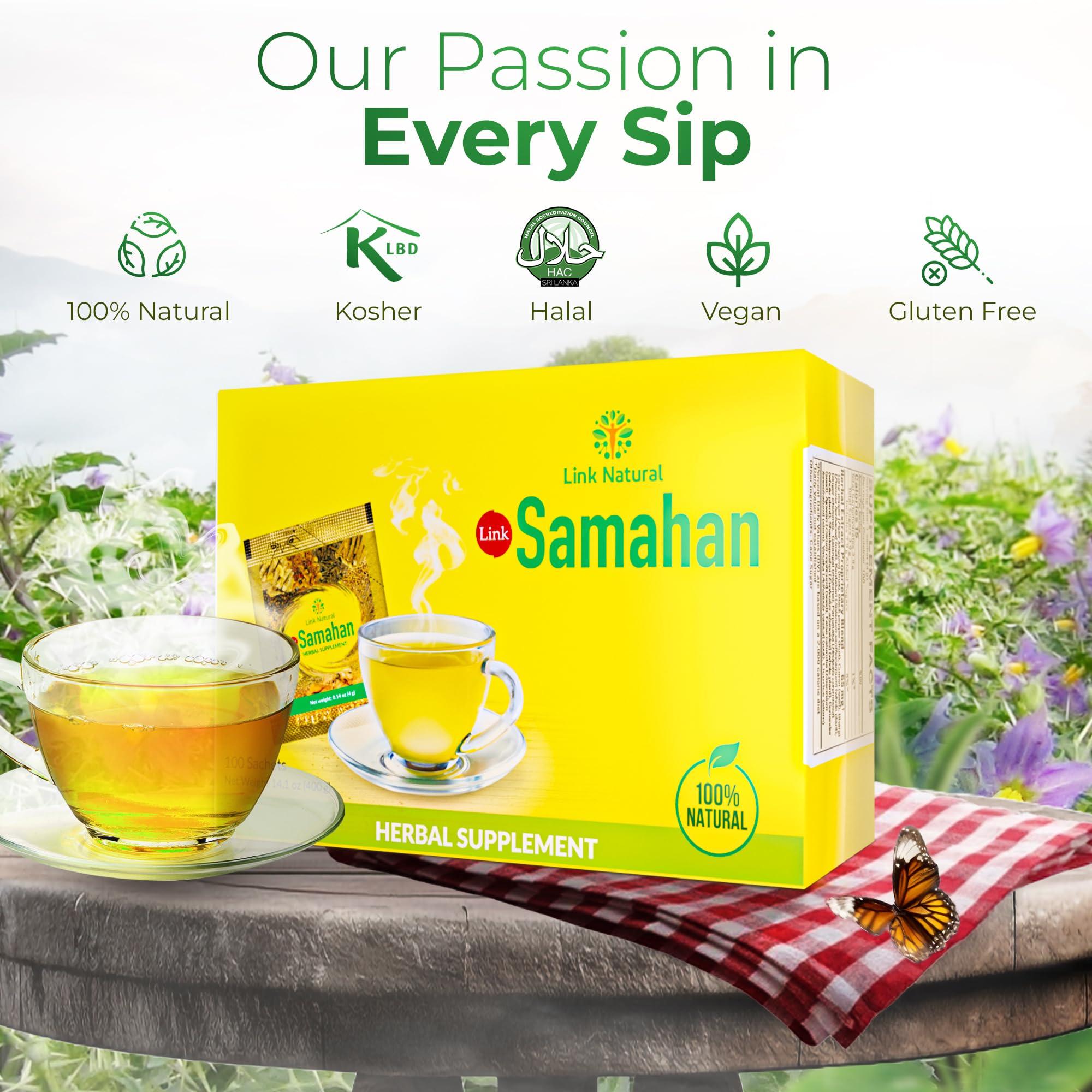 Link Natural Products Pvt Ltd Samahan Tea bags 60 Tea Bags, Link Natural link saman, samahan tea, sri Lanka