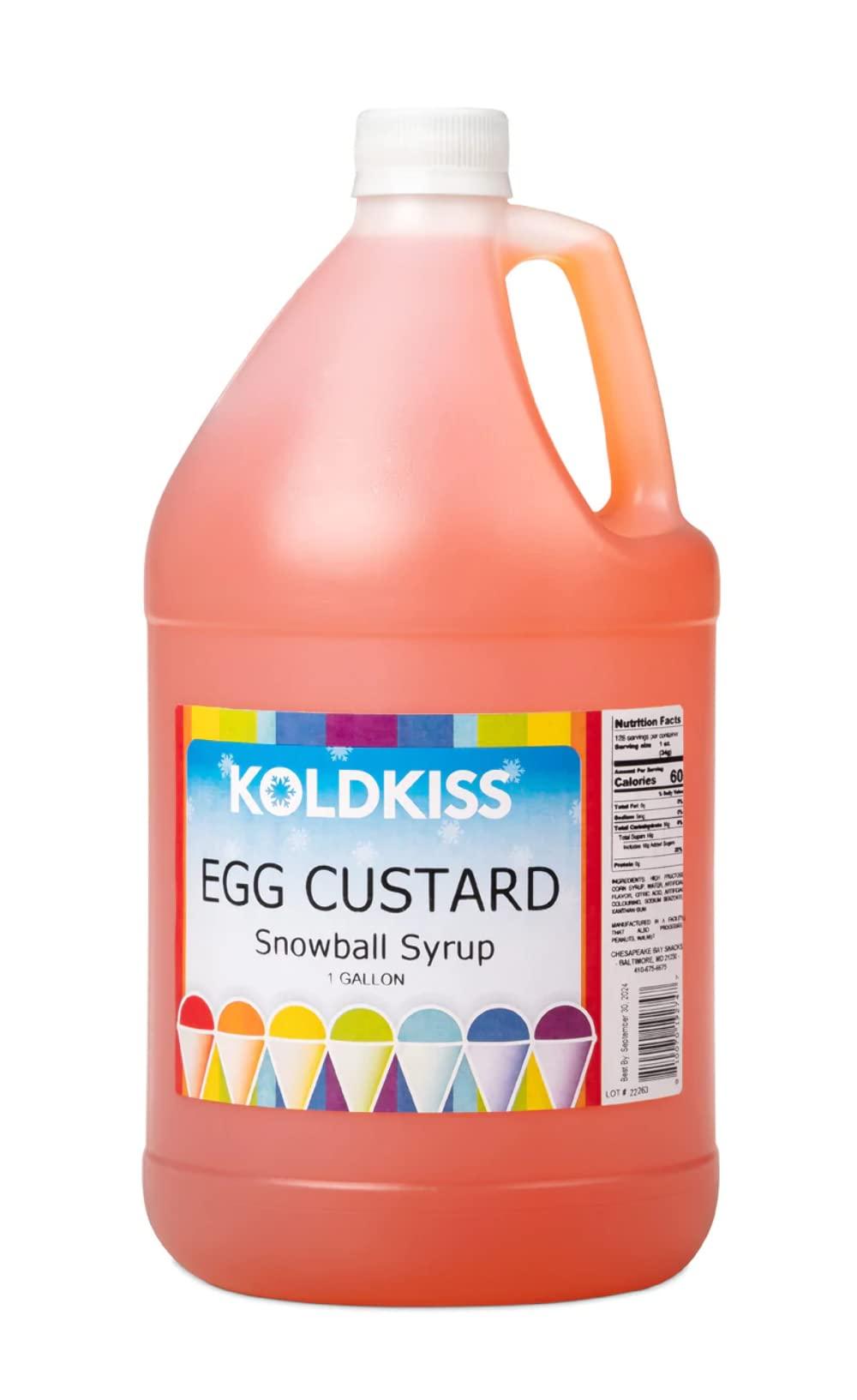 Koldkiss Koldkiss Shaved Ice and Snow Cone Flavored Syrups - One Gallon, 64 Snow cones Per Bottle - Ice Cream Flavor