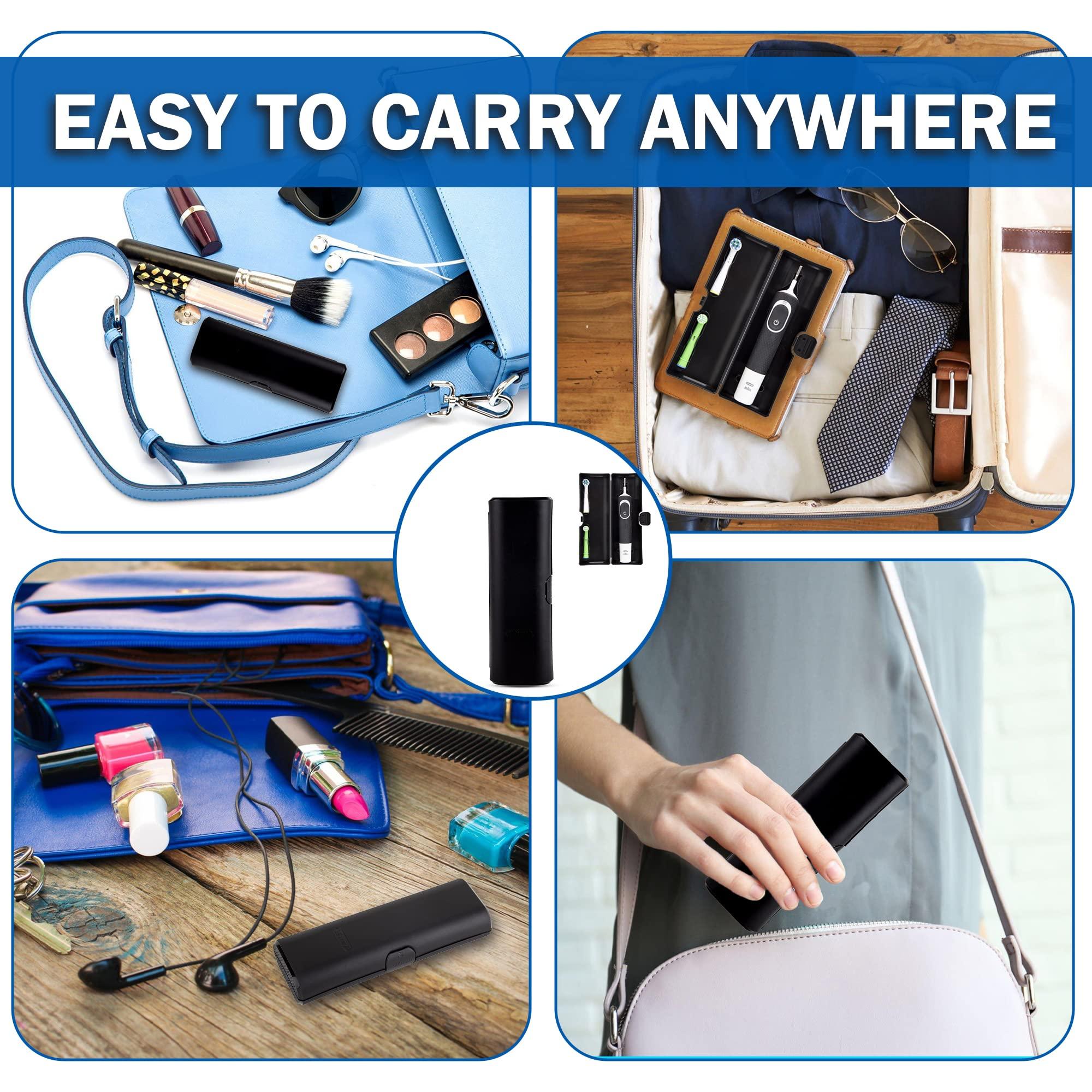 ibrush Electric Toothbrush Case compatible with Oral-B - Travel Toothbrush Case, Electric Toothbrush Case,Personal Care Toothbrush, Compatible with Oral-B Pro 1000, 2000, 3000, 3500,5000,5500 (Black)