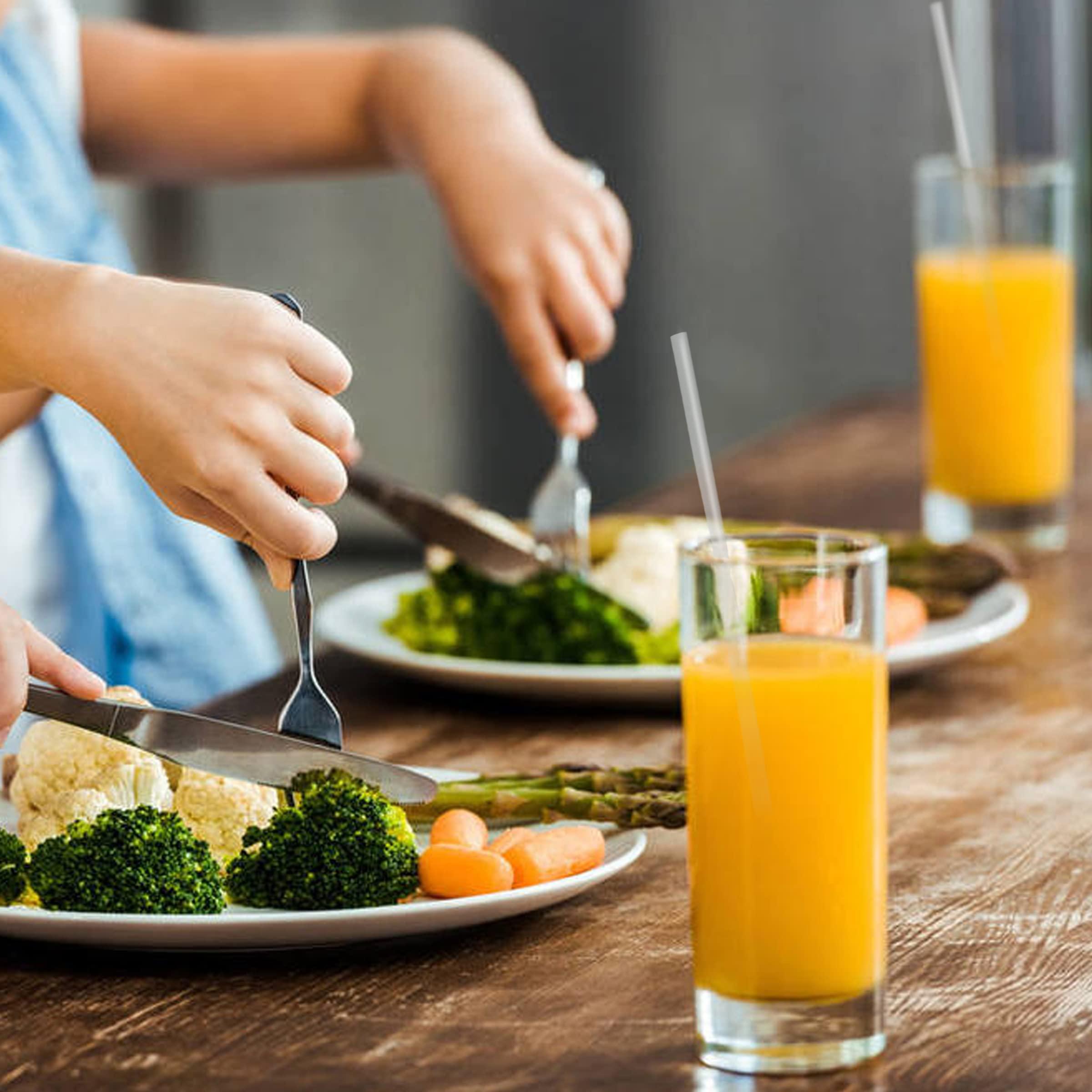 CVNDKN Clear Straws,100 Pcs Long Disposable Plastic Drinking Straws. (0.23\'\'diameter and 10.2\"long)-Clear