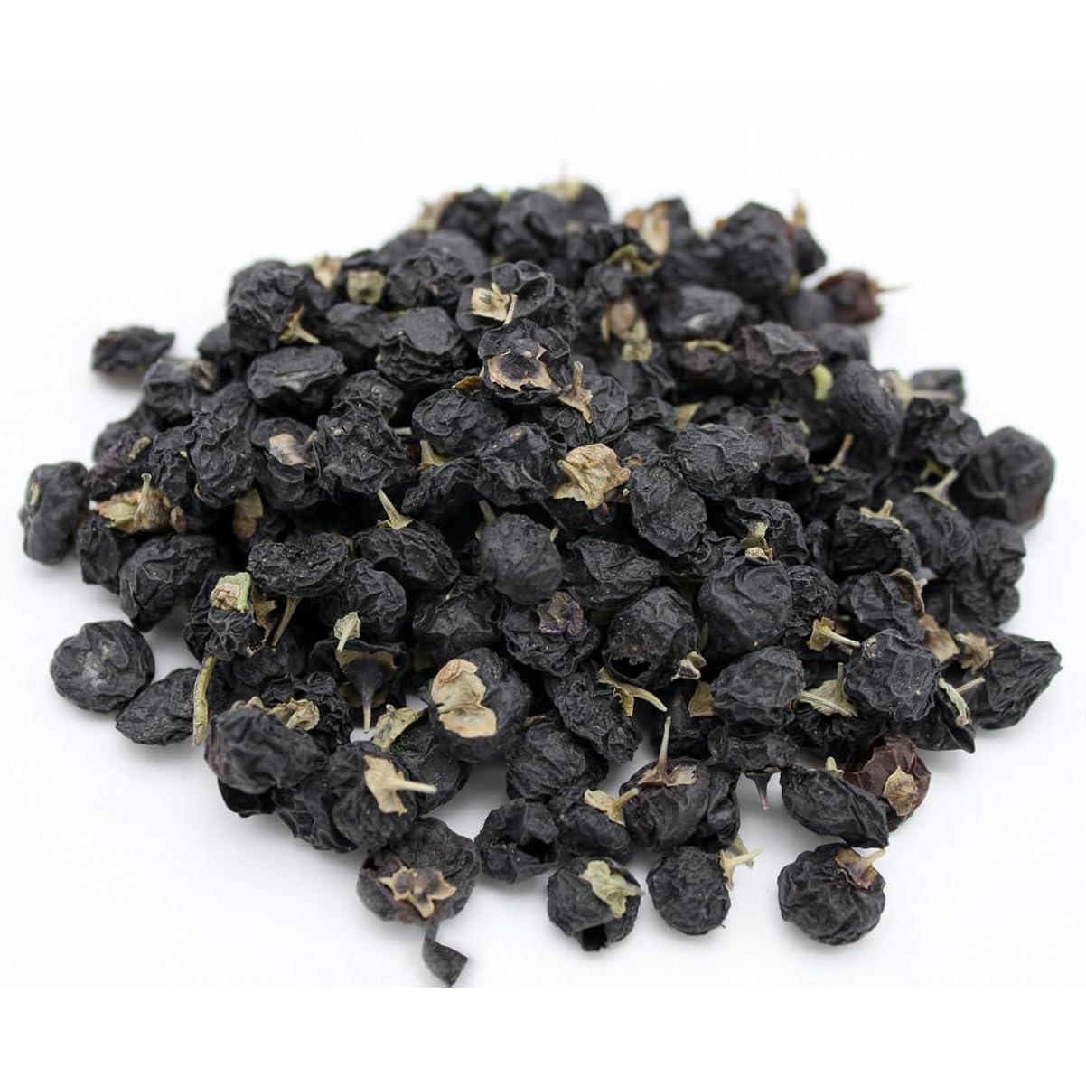 MIHUNTANG Black Goji Berries 8.8oz Qinghai Wolfberry Berry tea Dried Goji Berries250g
