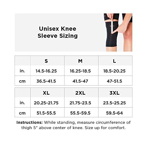 Tommie Copper Tommie Copper Core Compression Knee Sleeve, Unisex, Men & Women | 4D Stretch, Breathable Support for Muscle & Joint Stability - Dark Navy - X-Large