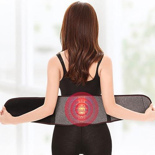 SIQITECHNO Self Heating Lower Back Brace for Men Women Magnetic Therapy Lumbar Support Belt for Sciatica Herniated Disc Scoliosis Back Chest Pain Relief Heated Back Support Belt Adjustable Waist Heating Belt