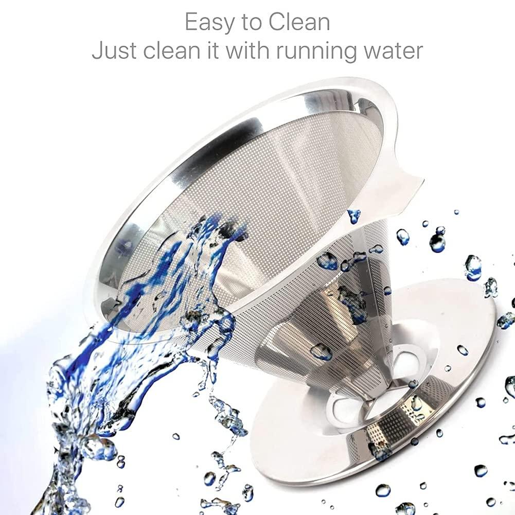 Pasotim Pour over Coffee Dripper Reusable Cone Coffee Filter Portable Pour over Coffee Maker Home Office Camping