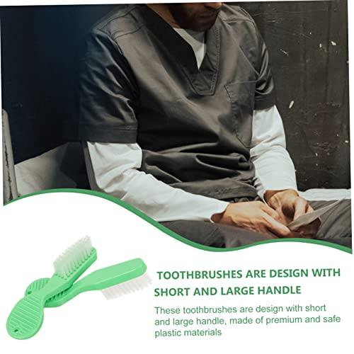 SEWOART SEWOART 10Pcs Prison Toothbrush thumbprint Handle toothbrushes Tiny Toothbrush Oral Cleaning Brush Short Handled Toothbrush Soft Toothbrush Toothbrush Accessories Travel Plastic Mini