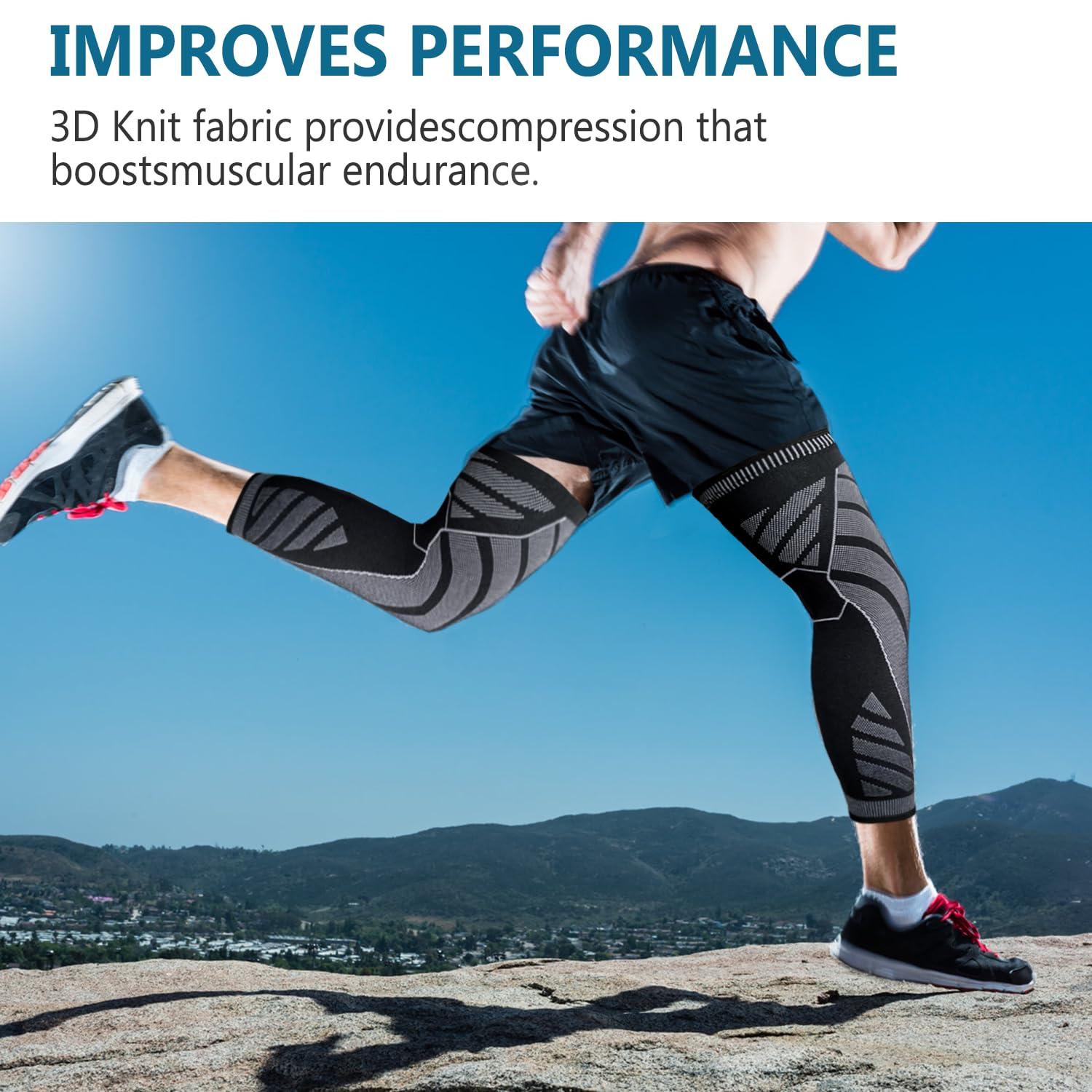 nove-1 Flytex Full Leg Compression,Flytex Knee Compression Sleeves,Flytex Summer Compression Sleeves V2 for Knees and Legs(2PCS,XL)