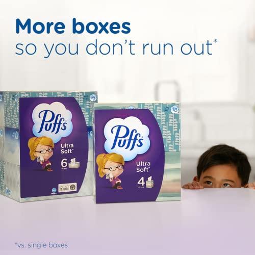 Puffs Puffs Ultra Soft Facial Tissues, 24 Family Boxes, 124 Tissues per Box