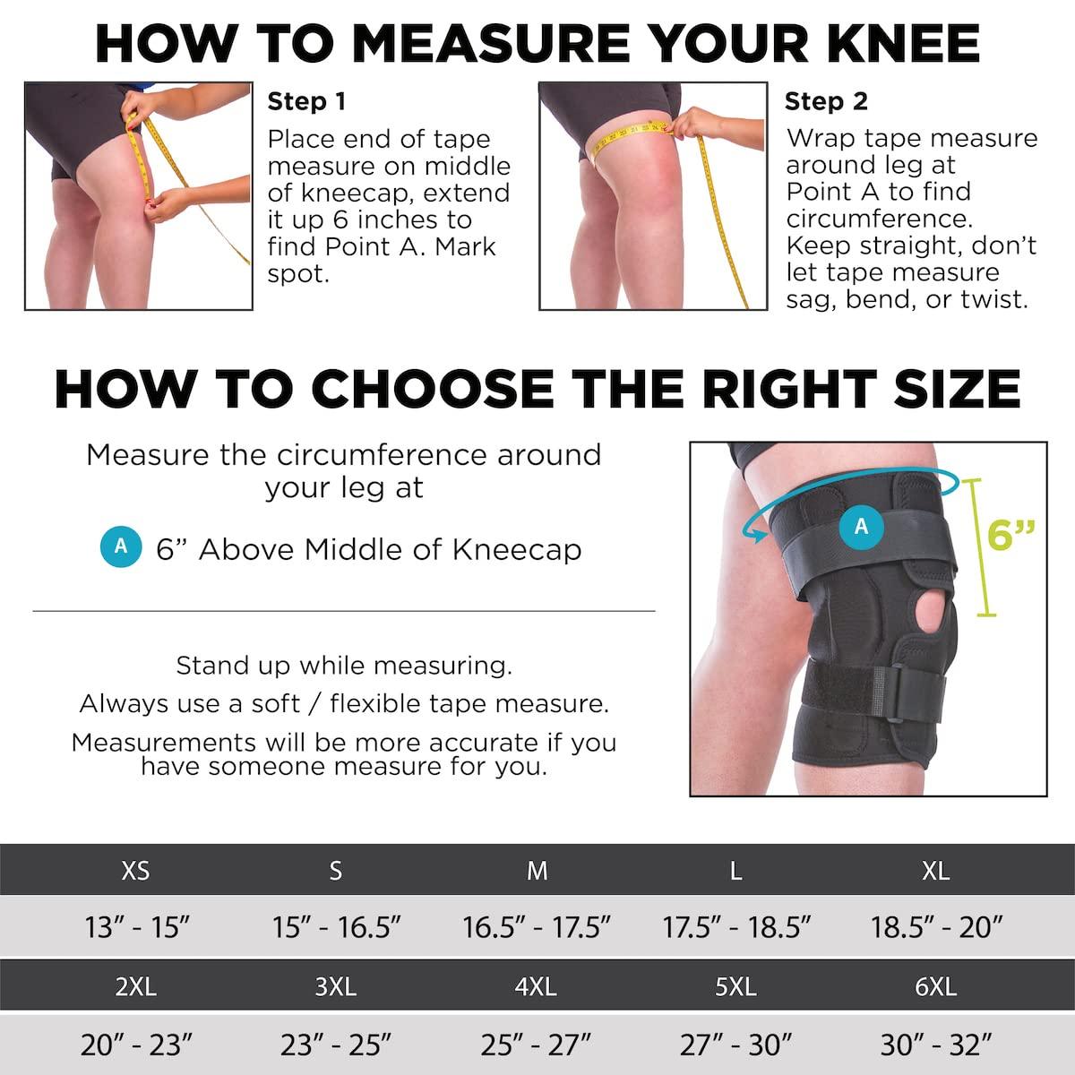 BraceAbility BraceAbility Plus Size Torn Meniscus ROM Knee Brace - Hinged Post Surgery Support with Flexion Extension Control for Hyperextension Locking, Ligament PCL or ACL Tears, Osteoarthritis Relief (5XL)