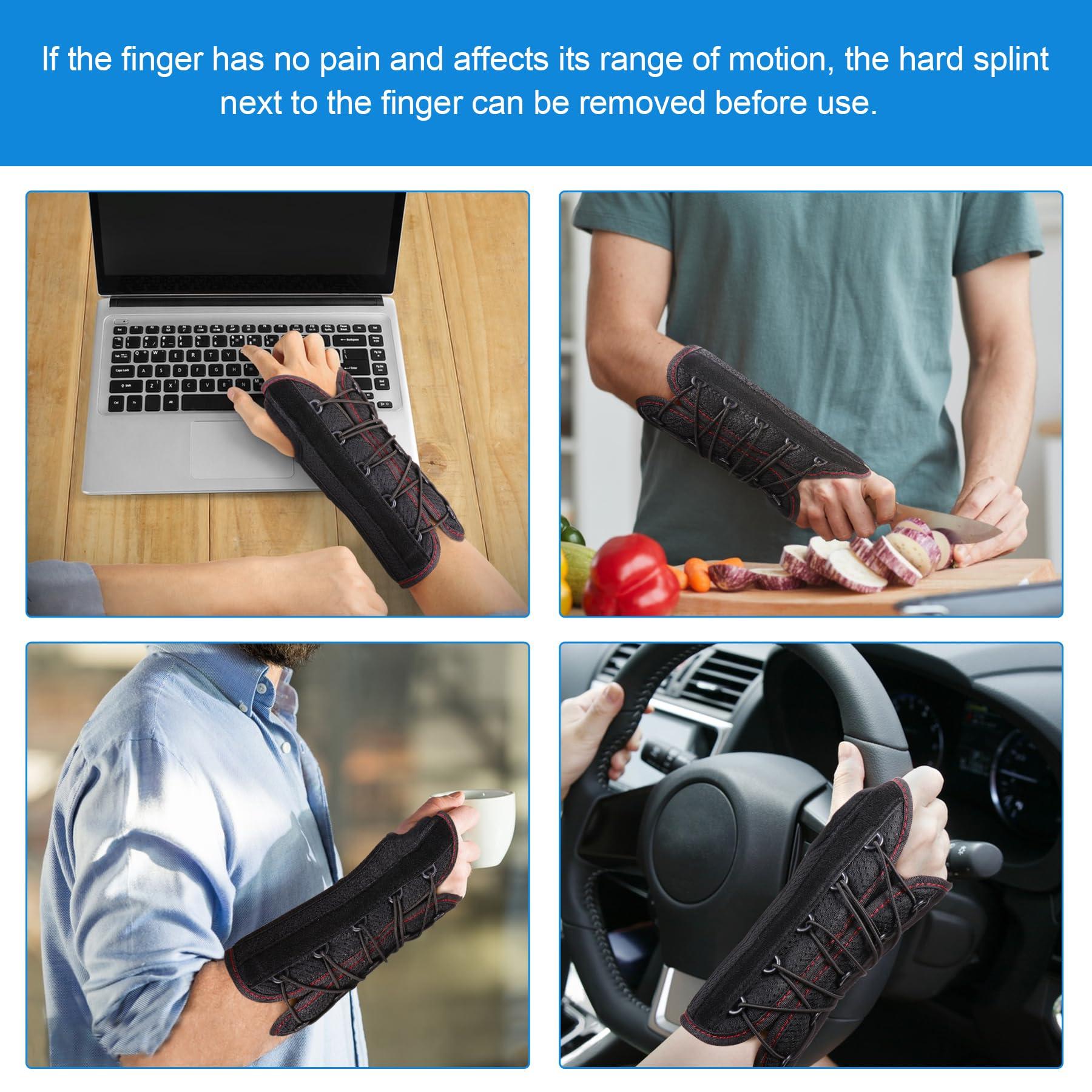 Cozyhealth Carpal Tunnel Wrist Brace Night Support - Wrist Splint Arm Stabilizer & Hand Brace for Carpal Tunnel Syndrome Pain Relief with Compression Sleeve for Forearm or Wrist Tendonitis Pain (Right, L)