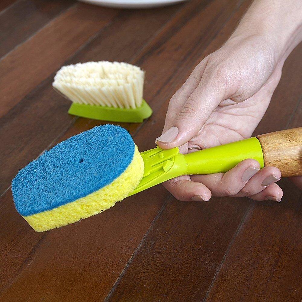 Full Circle Full Circle Suds Up Soap Dispensing Dish Brush with Bamboo Handle, 3 oz