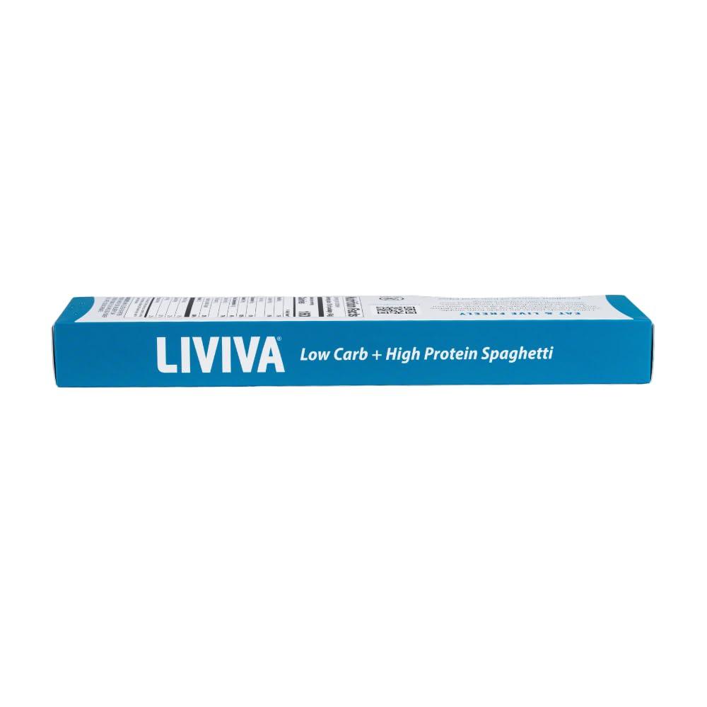 LIVIVA LIVIVA Low Carb High Protein KETO Spaghetti Noodle Pasta 2 Pk 135 g Protein per Box with Pea Protein & Konjac Flour - 8g Net Carbs, Diabetic-Friendly - Ready to Eat in 3 4 mins - Healthy Al Dente Pasta