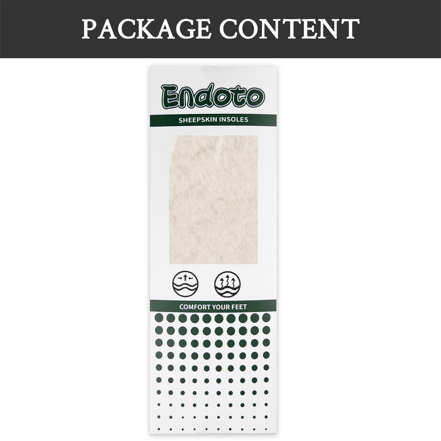 Endoto Endoto Replacement Insoles for UGG Men Slipper and Boot Shoes, Sheepskin Insole Inserts for Foot Warm(Size:Men8-EU41)