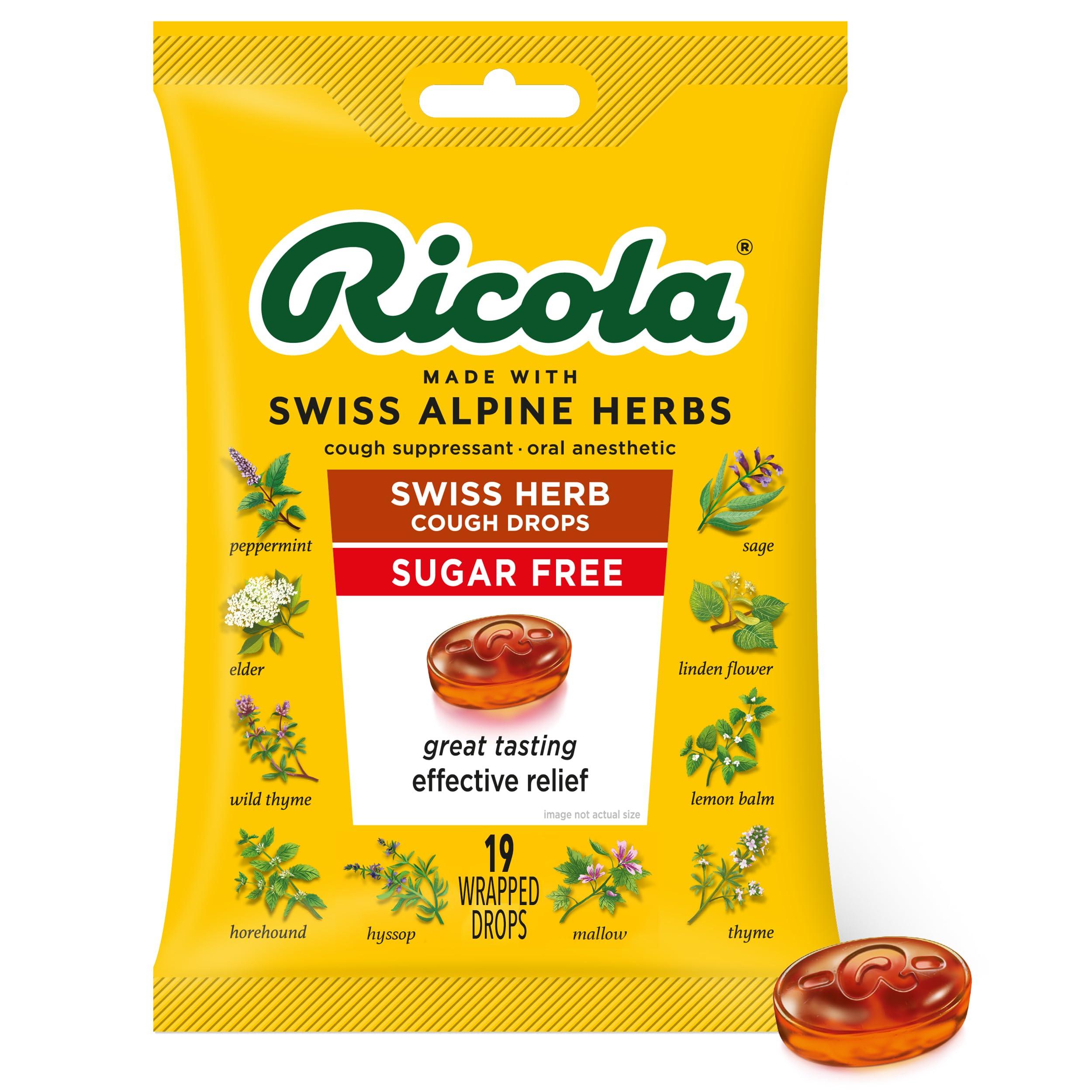Ricola Ricola Berry Medley Throat Drops, 45 Count Sugar Free Original Herb Cough Drops, 19 Count
