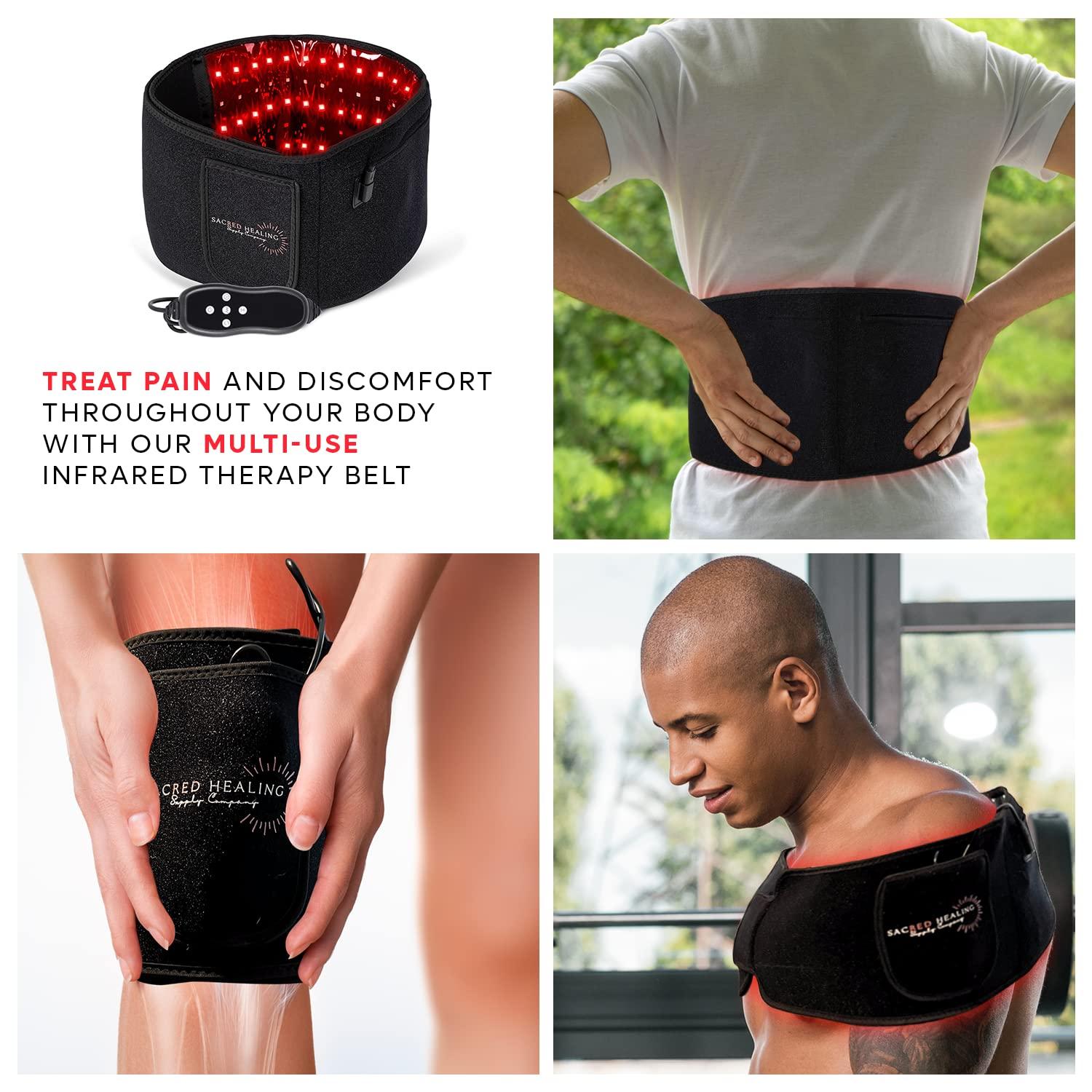 SACRED HEALING SUPPLY COMPANY Sacred Healing Infrared + Red Light Therapy Belt - Full Body Portable Advanced Medical Grade Technology for Pain Relief, Skin Care, Body Contouring and More. Power Bank & Ebook Gift Set