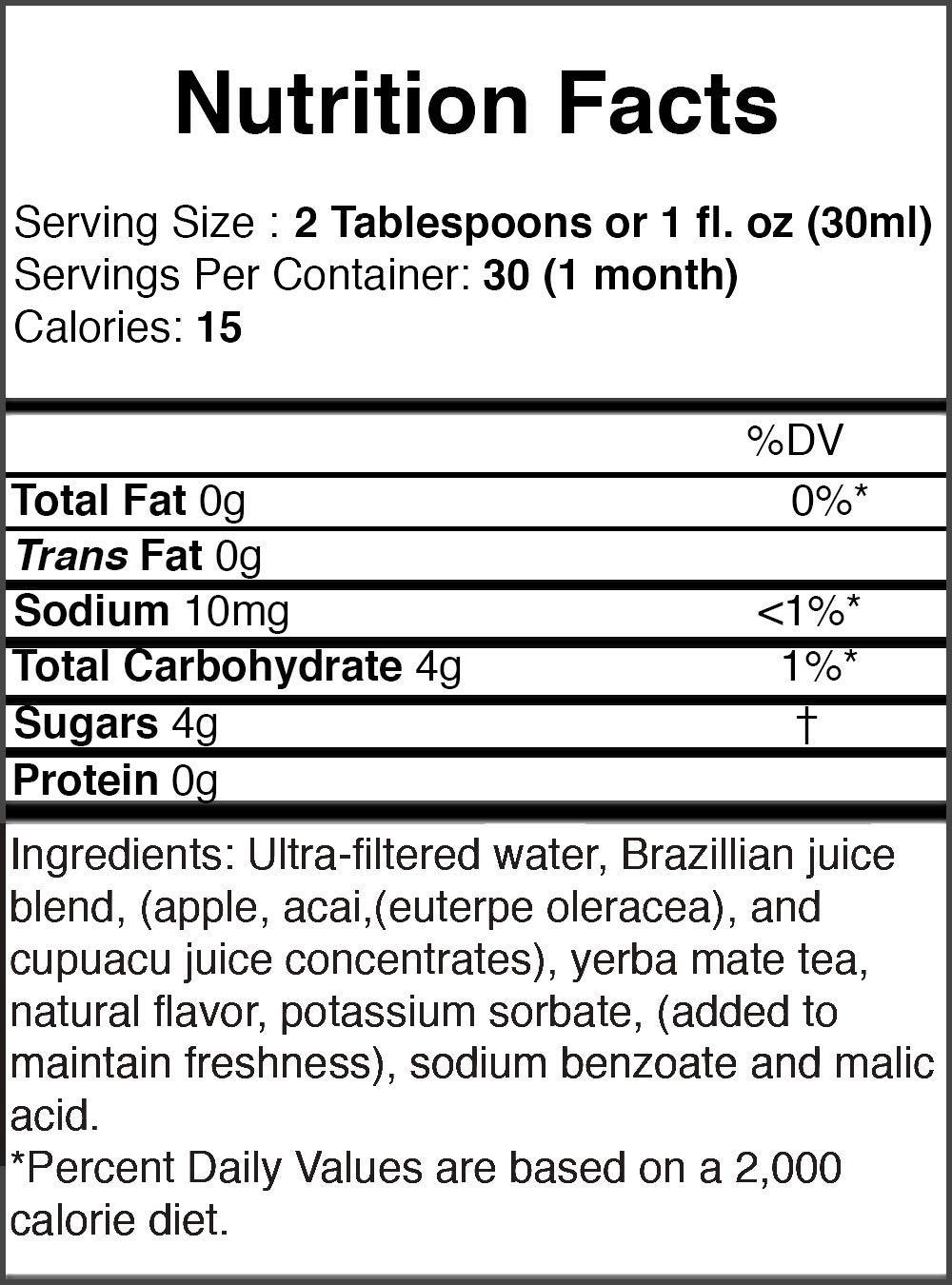 Pro Image International Fruta Vida 2 Pack of 30 oz Bottles Acai Yerba Mate Cupuacu Juice by Pro Image International