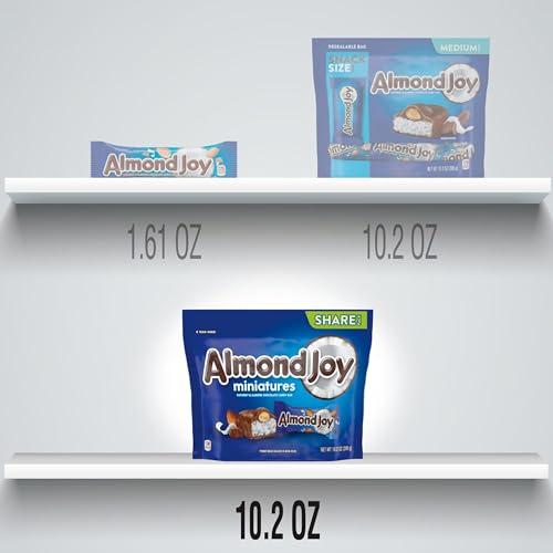 HERSHEY'S ALMOND JOY Miniatures Coconut and Almond Chocolate Candy Share Pack, 10.2 oz