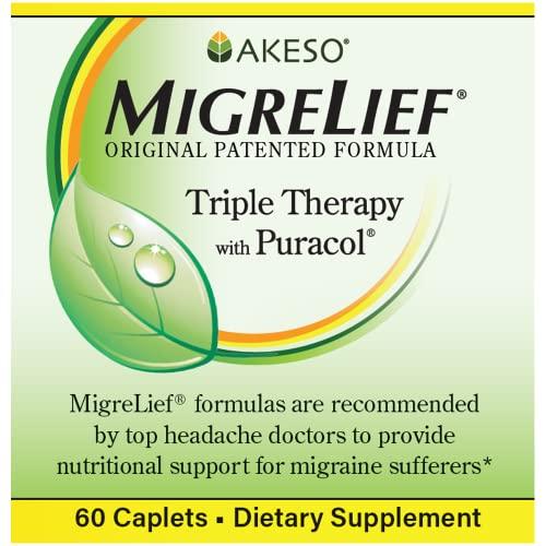 MigreLief MigreLief® Nutritional Support Kit for Migraine & Headache Sufferers Original Daily Formula Now Fast-Acting/As-Needed Formula - Supplement Bundle Pack - 1 Month Supply
