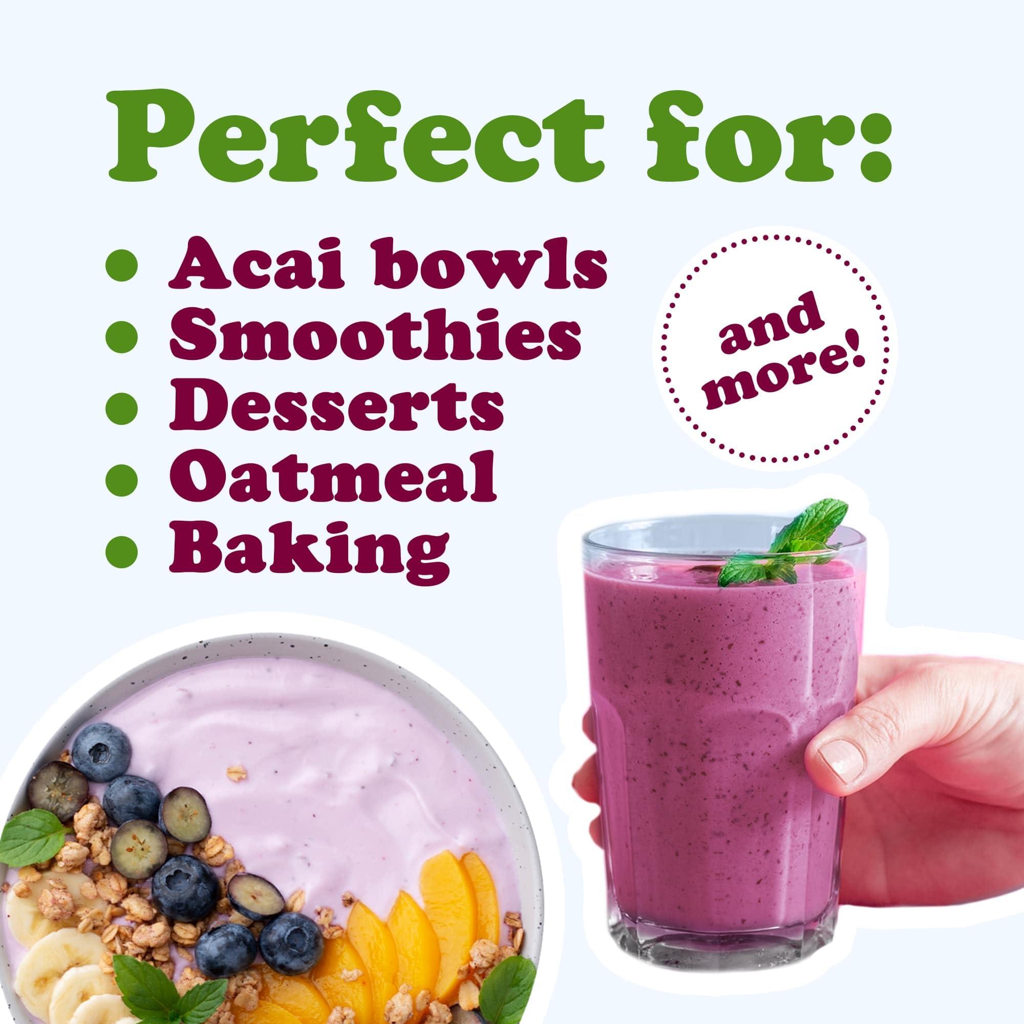 Food to Live Food to Live Organic Acai Berry Powder, 8 Pounds Non-GMO, Kosher, Raw, Vegan, Freeze-Dried, Unsweetened, Unsulfured, Bulk