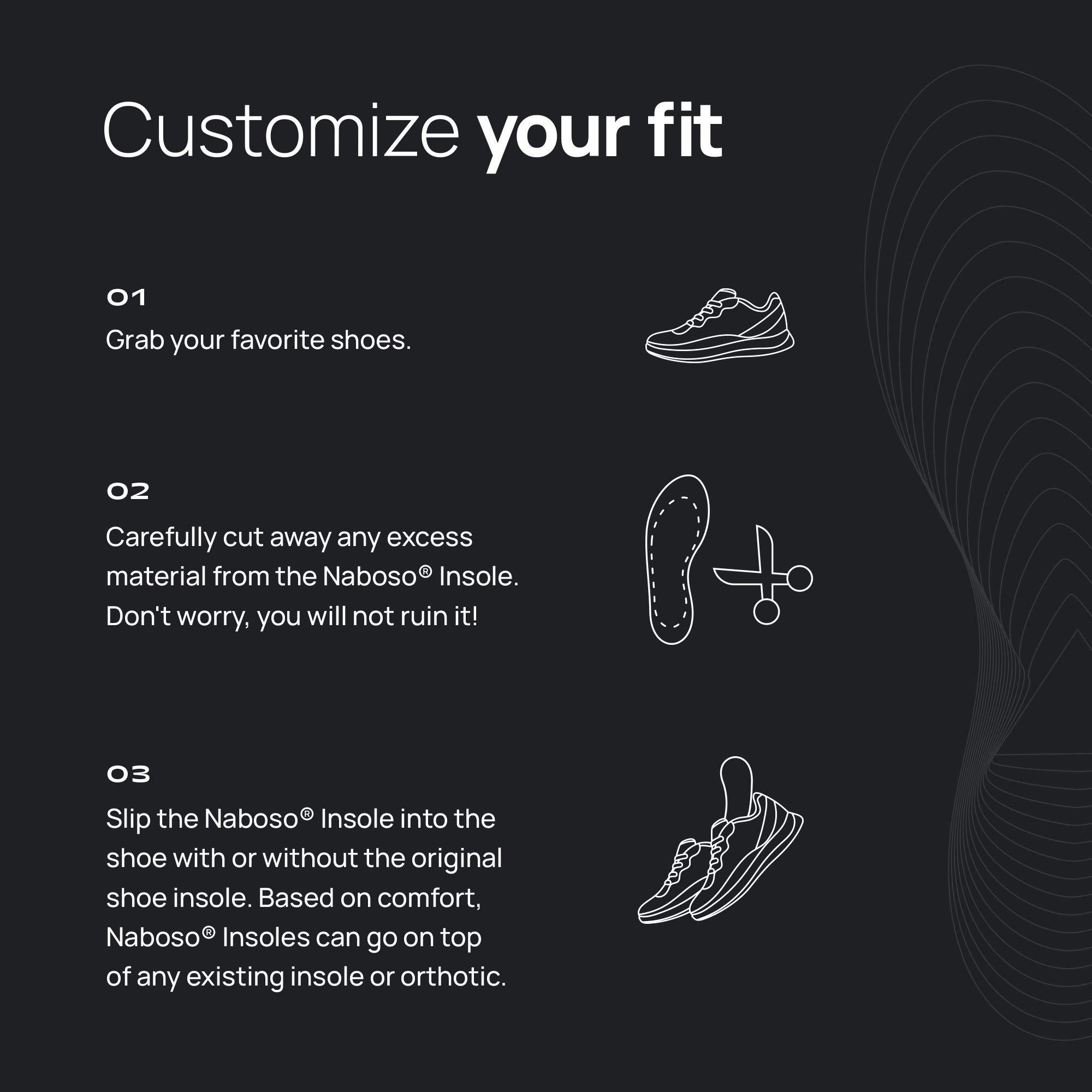 NABOSO Naboso Activation Sensory Insole, Thin Men's and Women's Textured Anti-Fatigue Shoe Inserts That Best Stimulate The Feet to Improve Posture, Balance, and Foot Strength.