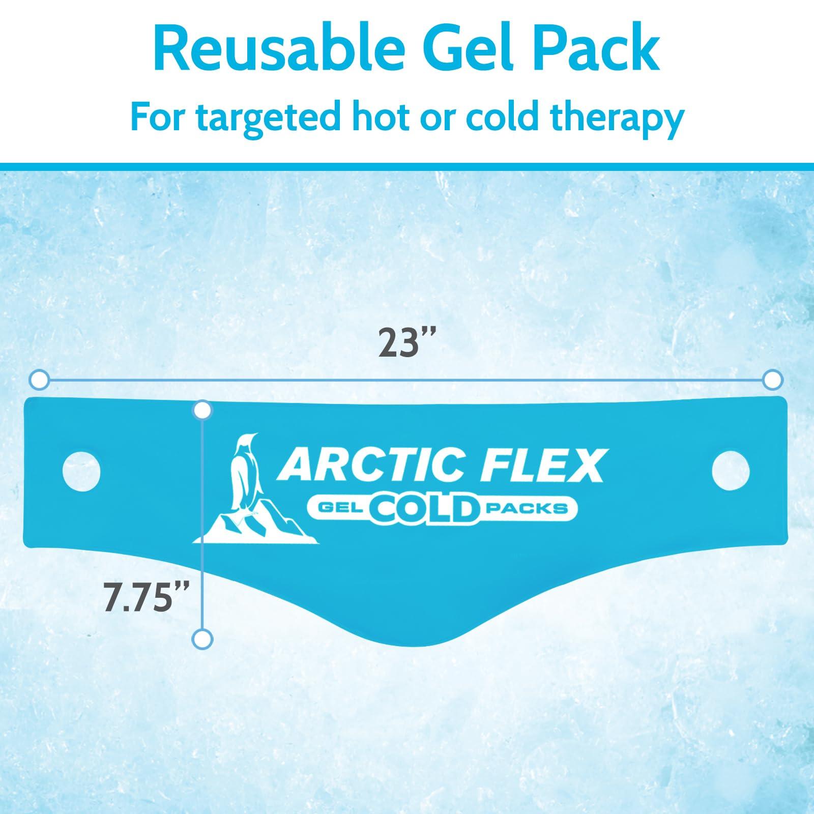 Arctic Flex Arctic Flex Gel Replacement Packs - Gel Ice Packs Reusable for Head Ice Brace - Hot and Cold Gel Ice Pack for Injuries, Pain Relief, Swelling - Flexible Therapy Compression Wrap - Athletic, Women, Men