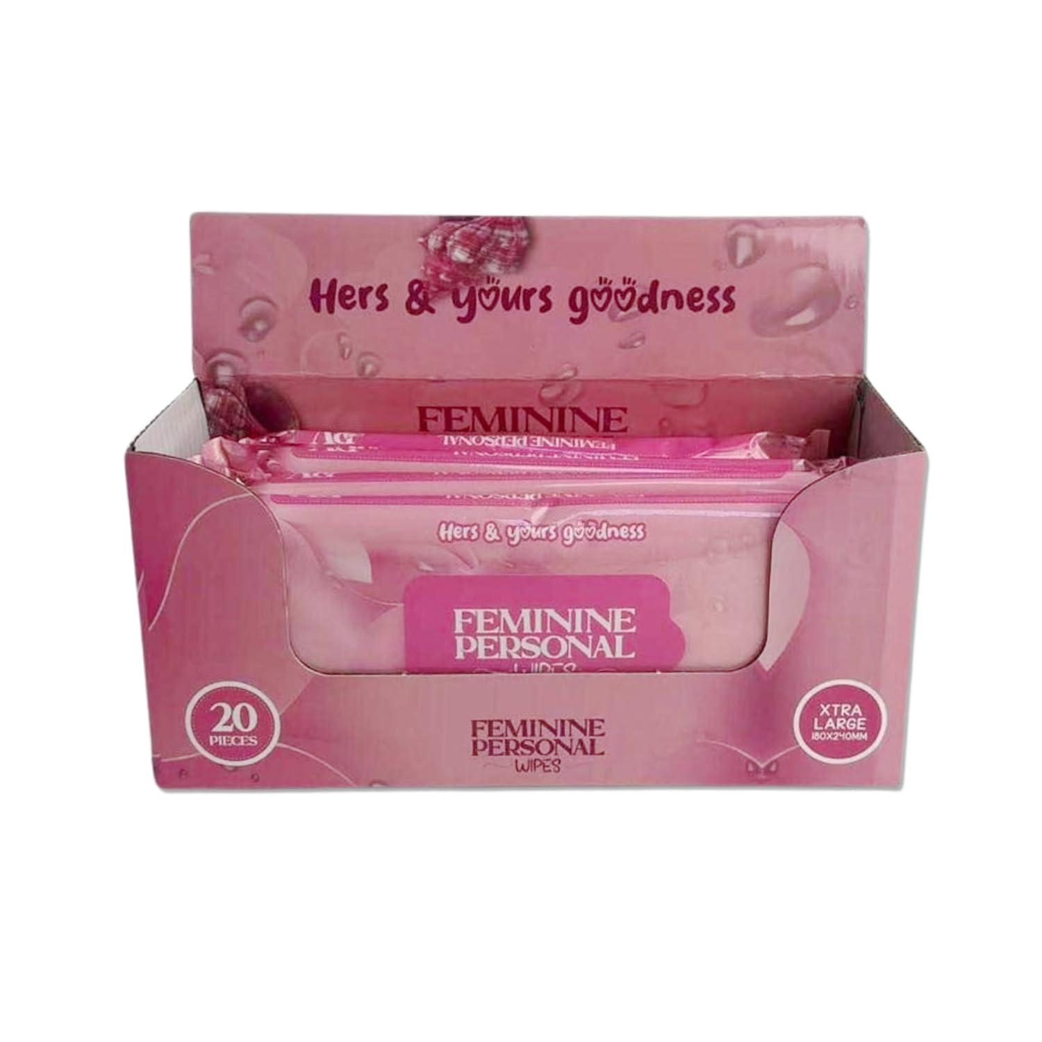 LEAF LEAF Wet Wipes Ultimate Feminine Care, Large Wipes for Women, pH Balance Wipes, Natural Ingredients, Travel-Friendly Personal Cleansing Wipes, Eco-Friendly | Color - Purple | Pack of 5-20 Counts |