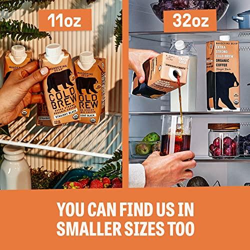 Wandering Bear Wandering Bear Cold Brew Coffee, Hazelnut & Decaf Bundle, 96oz, 2 pack - Organic, Smooth, Shelf-Stable, and Ready to Drink