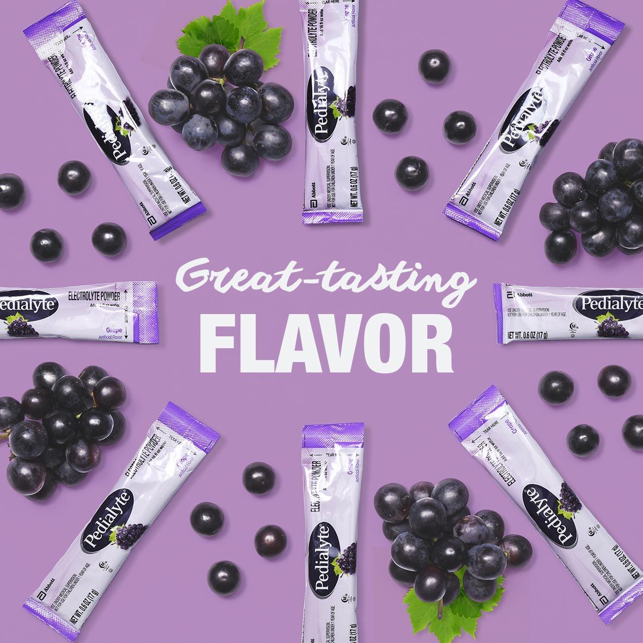 Pedialyte Pedialyte Electrolyte Powder Packets, Grape, Hydration Drink, 6 Single-Serving Powder Packets