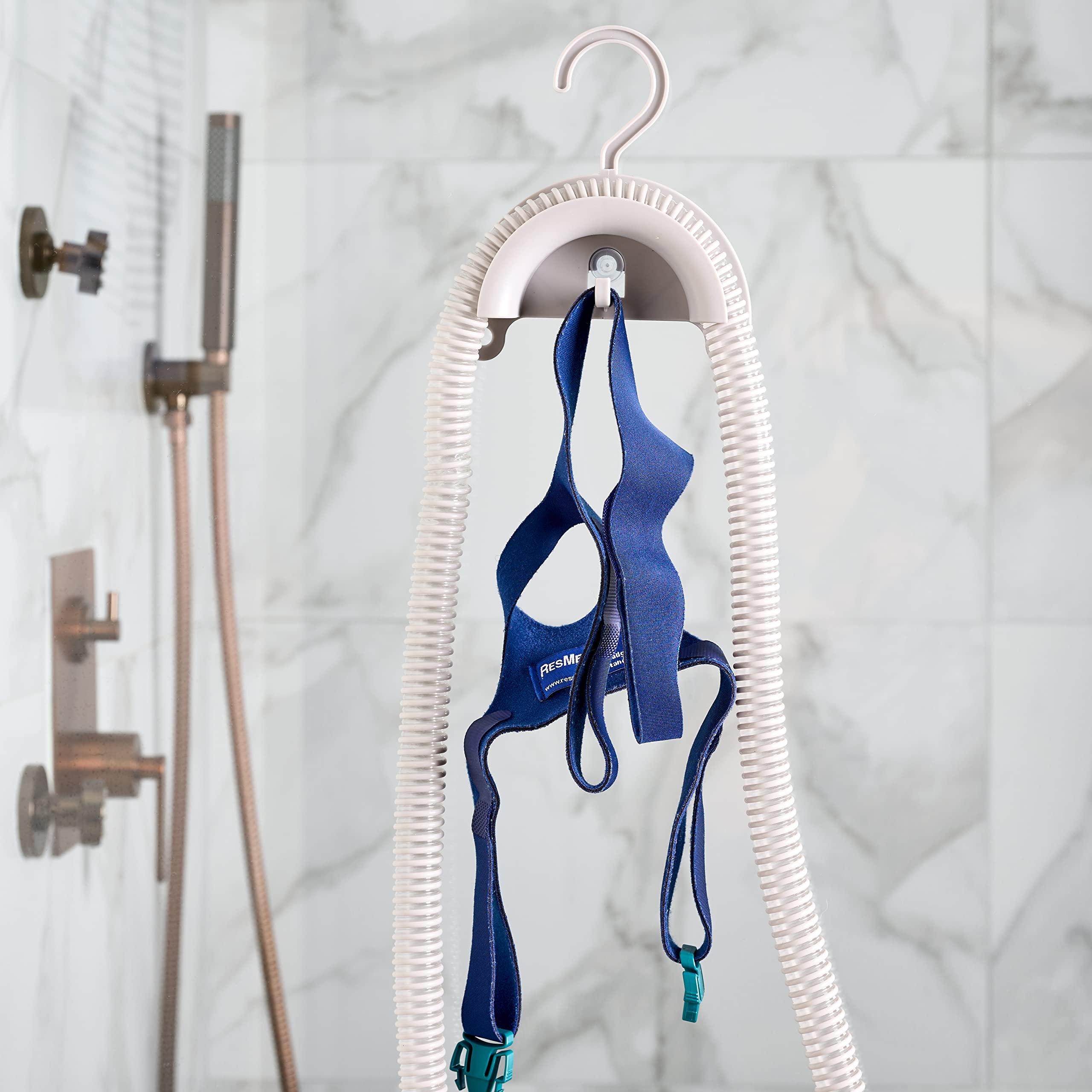 REMREST RemRest CPAP Hose Holder with Suction Cup and Headgear Hook - Universal Holder for Hanging CPAP Tubing, Nasal Mask, Nose Pillow and Sleep Apnea Machine Accessories for Drying After Cleaning