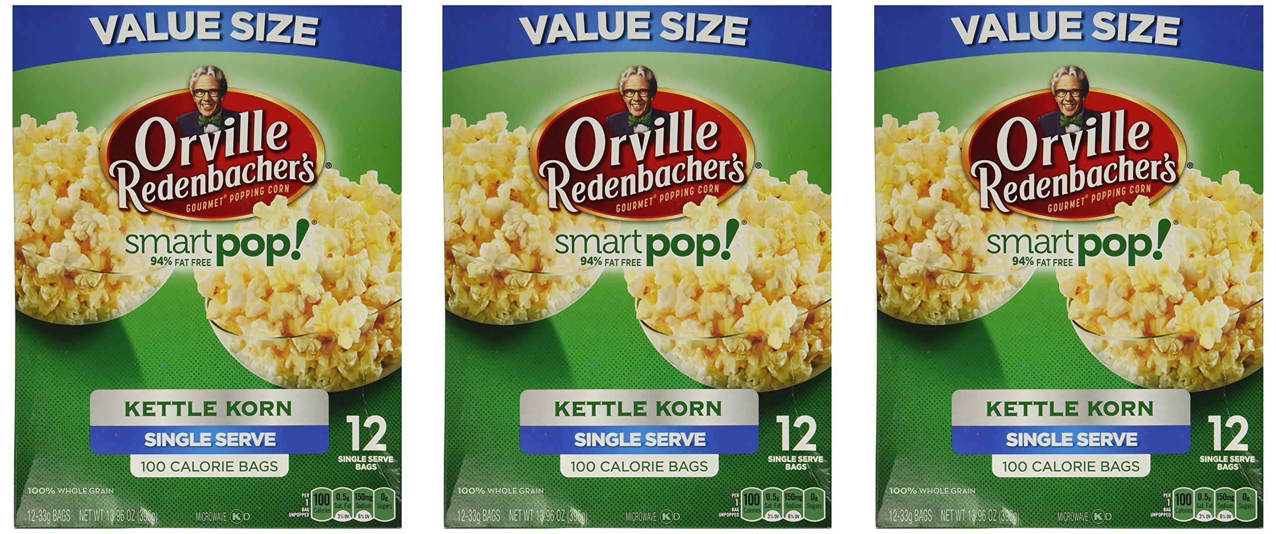 Orville Redenbacher's Orville Redenbacher Smart Pop Kettle Korn Mini Bags, 12-Count (Pack of 3)