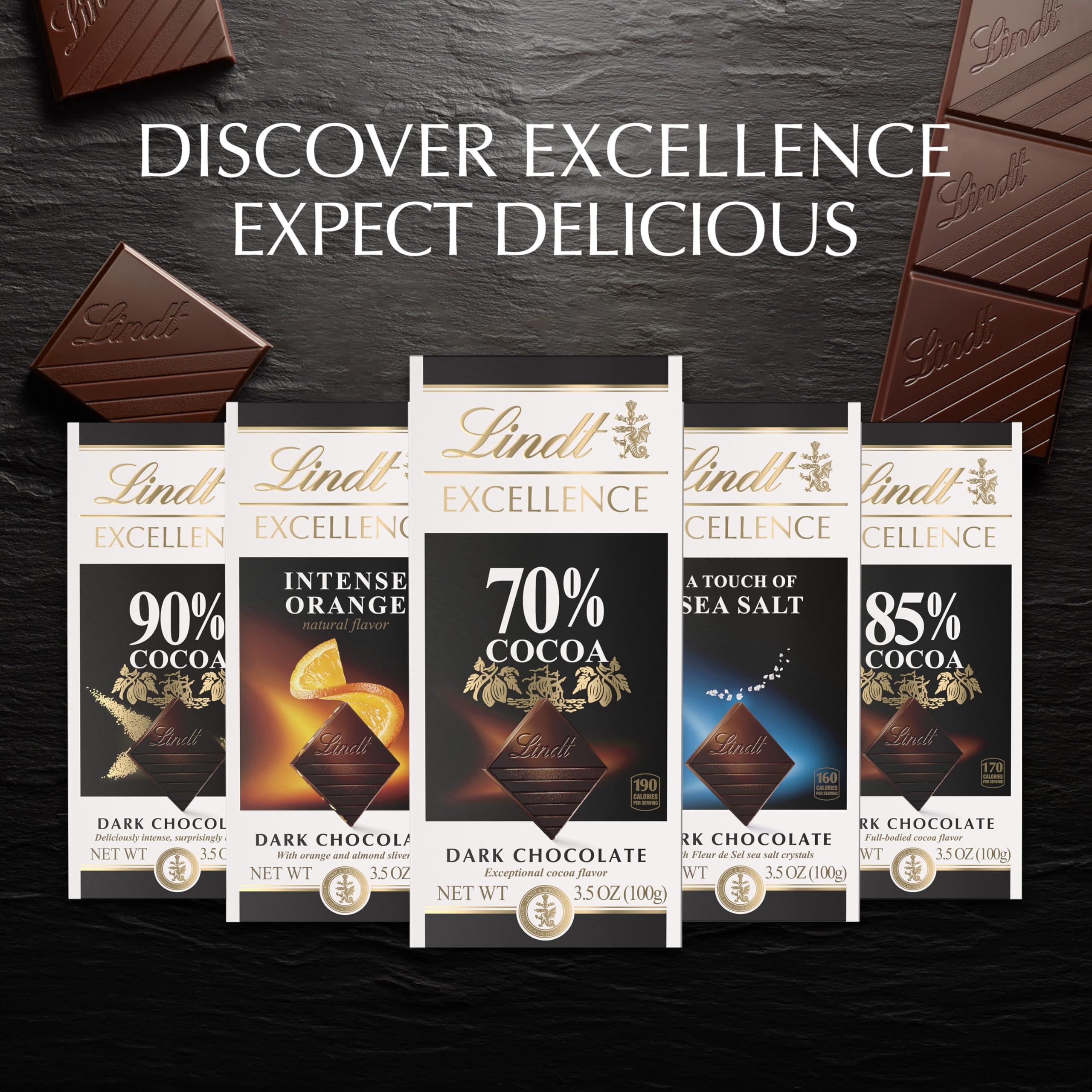 Lindt Lindt EXCELLENCE 100% Cocoa Dark Chocolate Bar, Dark Chocolate Candy, 1.7 oz. (18 Pack)