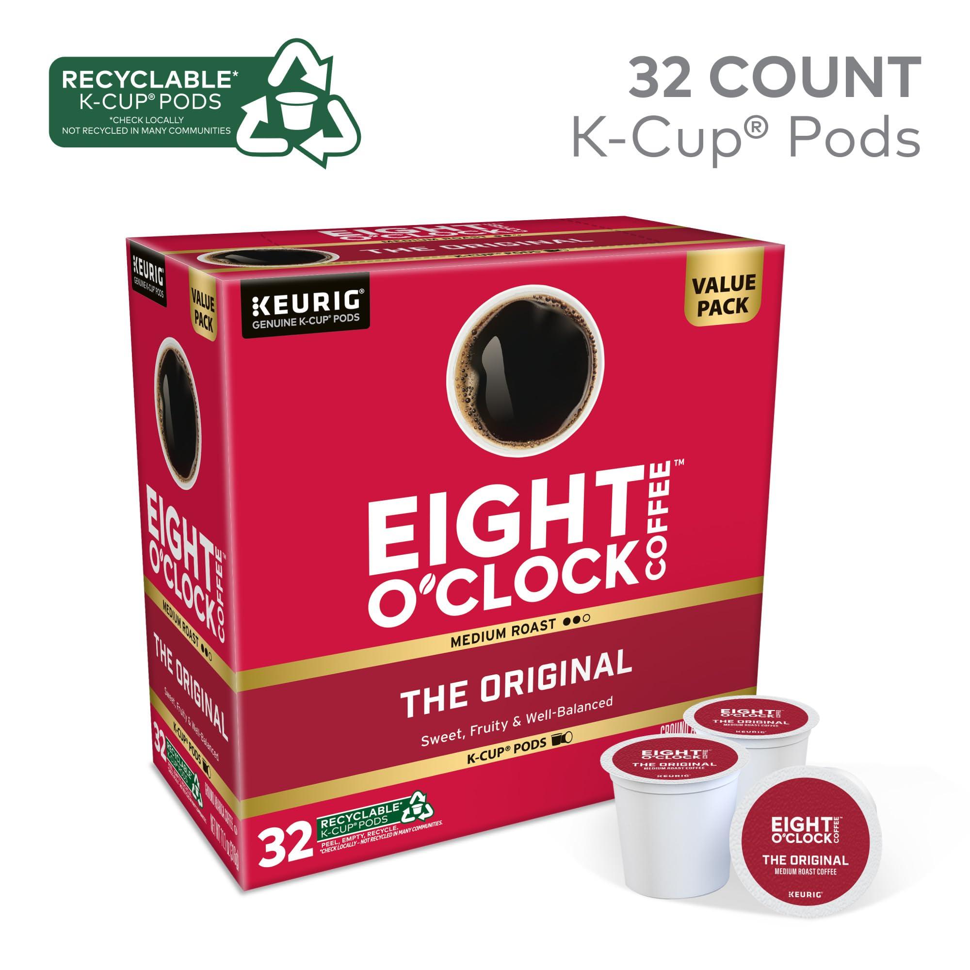 Eight O'Clock Coffee Eight O'Clock Coffee The Original, Keurig Single Serve K-Cup Pods, Medium Roast, 32 Count