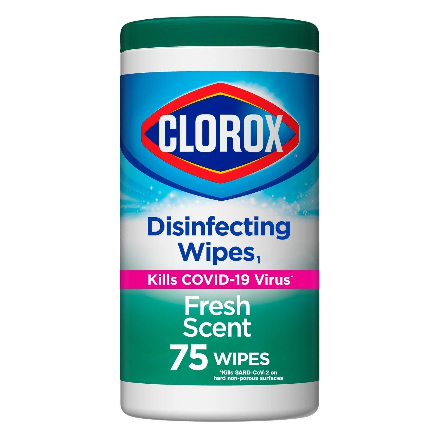 Clorox Clorox Disinfecting Wipes, Bleach Free Cleaning Wipes, Fresh Scent, 75 Count (Package May Vary)
