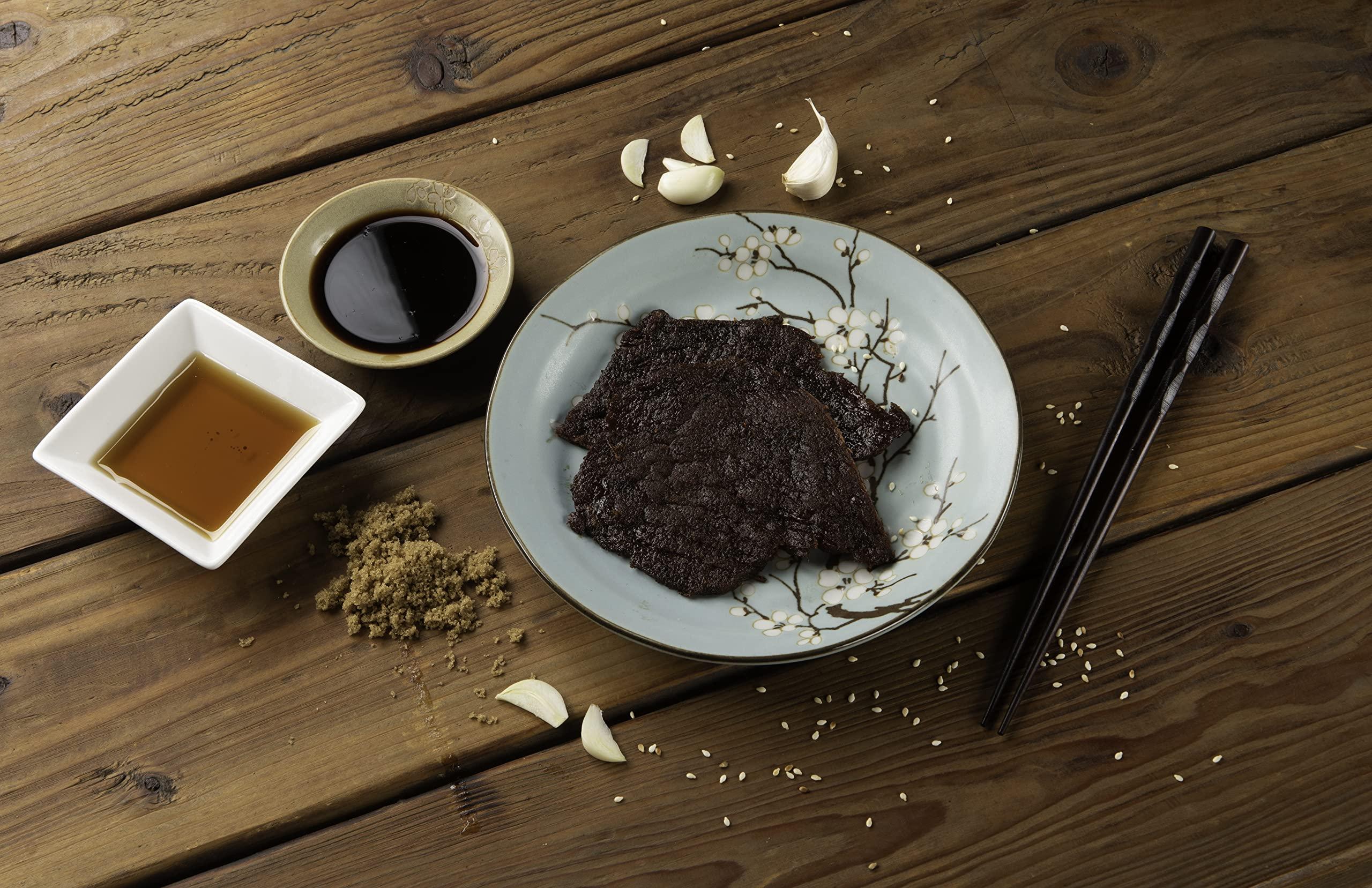 fusionJerky Fusion Jerky Artisan Beef Jerky, Japanese BBQ, 2.5 oz - All Natural, 10g Protein, Premium USA Sourced Meat, Gluten Free, Prime Cuts, No Nitrates, No Added MSG, No Preservatives, Made in USA