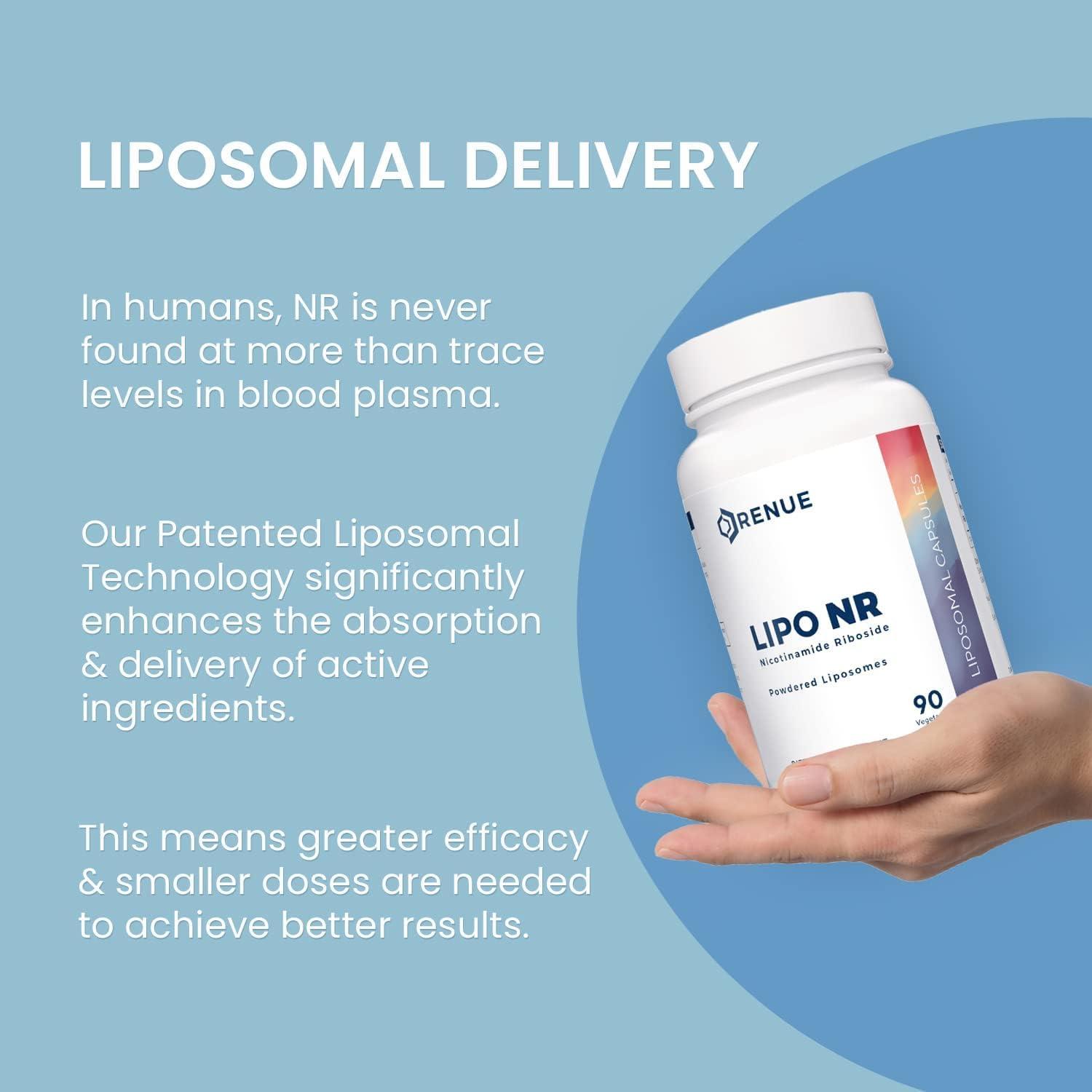 Renue By Science RENUE by Science Nicotinamide Riboside | High Strength Liposomal NAD Supplement | 90 Nicotinamide Capsules - 300mg Nicotinamide Riboside per Serving | Manufactured in The USA Third-Party Tested