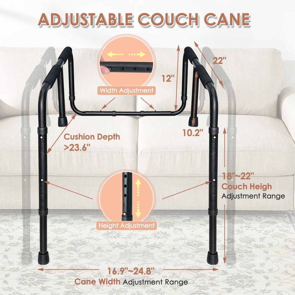 NEPPT Stand Assist for Elderly Chair Lift Assist Cane Seniors Fall Prevention Devices Couch Cane Standing Supports Handles Mobility Daily Living Aids Safety Grab Bar for Patient, Handicap, Disability