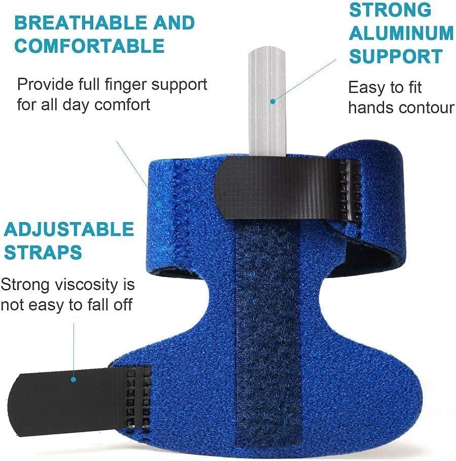 Sumifun Sumifun Finger Brace, Trigger Finger Splint for Index Middle Ring Pinky Finger Arthritis Pain, Tendon Injury, Broken Mallet Finger Stabilizer Supports for Dislocated Knuckle Immobilizer Wrap for Right
