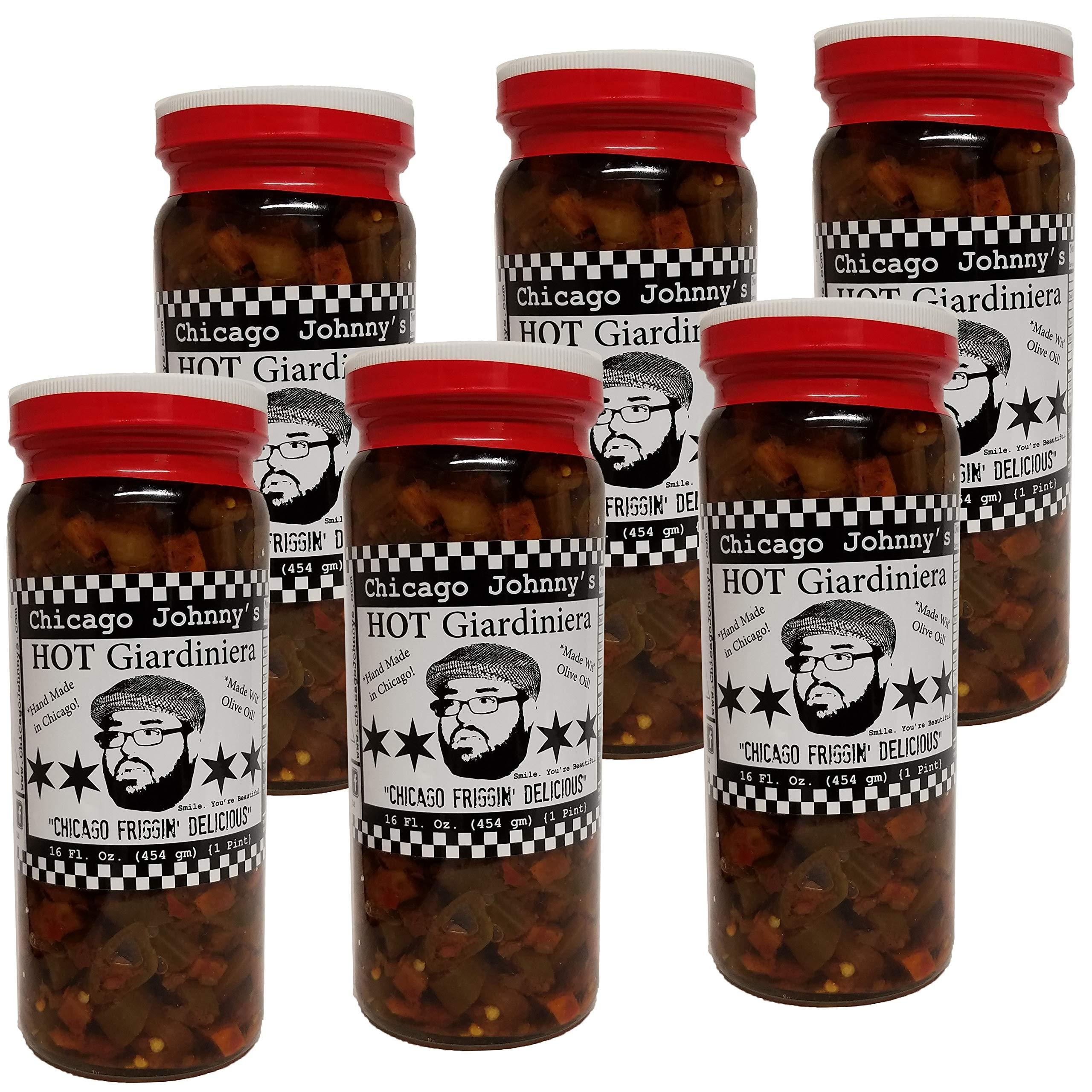 Chicago Johnny's 6 Pack Of Chicago Johnnys Hot Giardiniera In Olive Oil