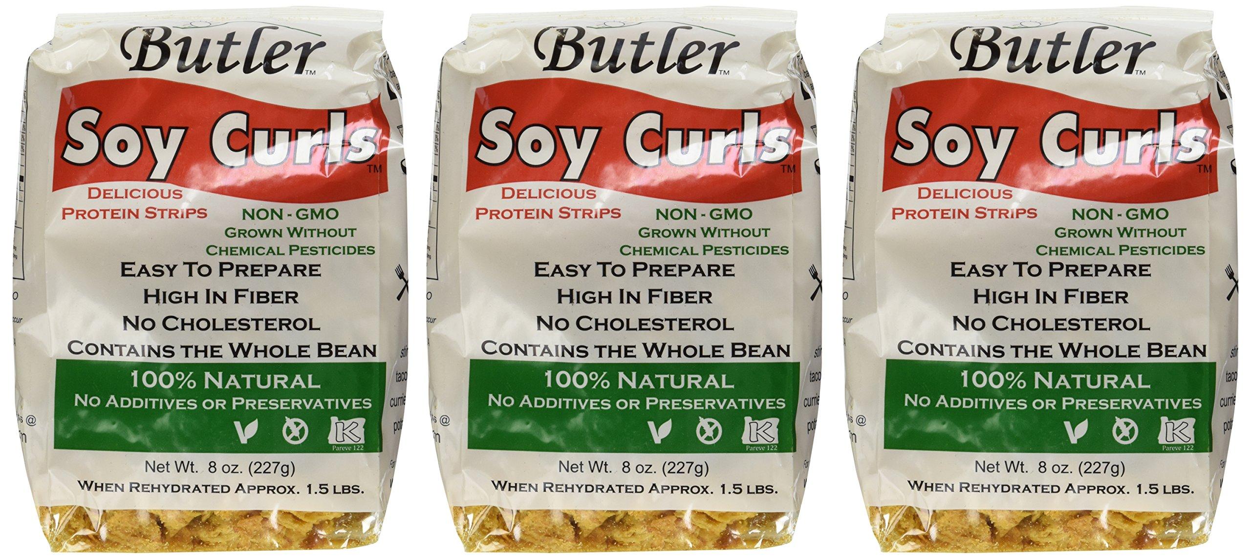 Butler Foods Butler Soy Curls, 8 oz. Bags (Pack of 3)