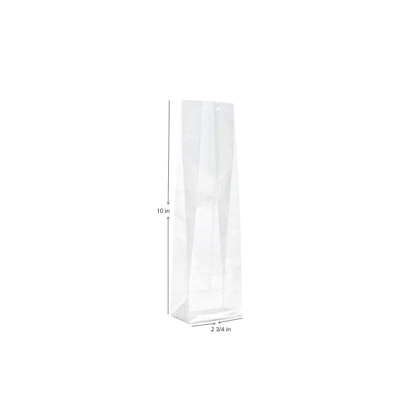 ClearBags ClearBags Clear Gusset Bags w/Paper Insert, 2 3/4x2x10, 100 Pieces, High Clarity Flat Bottom Treat Bags for Gifts, Cookies, Candy, Party Favor, Weddings, Bakery Packaging, 1.6 Mil, FGPBH17A