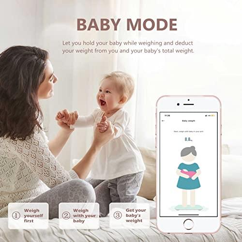 NUTRI FIT NUTRI FIT Bathroom Scale Smart Digital Bluetooth Scales for Body Weight, Body Fat, BMI Body Composition Analyzer Weighing Scale with High Precision Measurements Sync APP Heavy Duty 330lbs