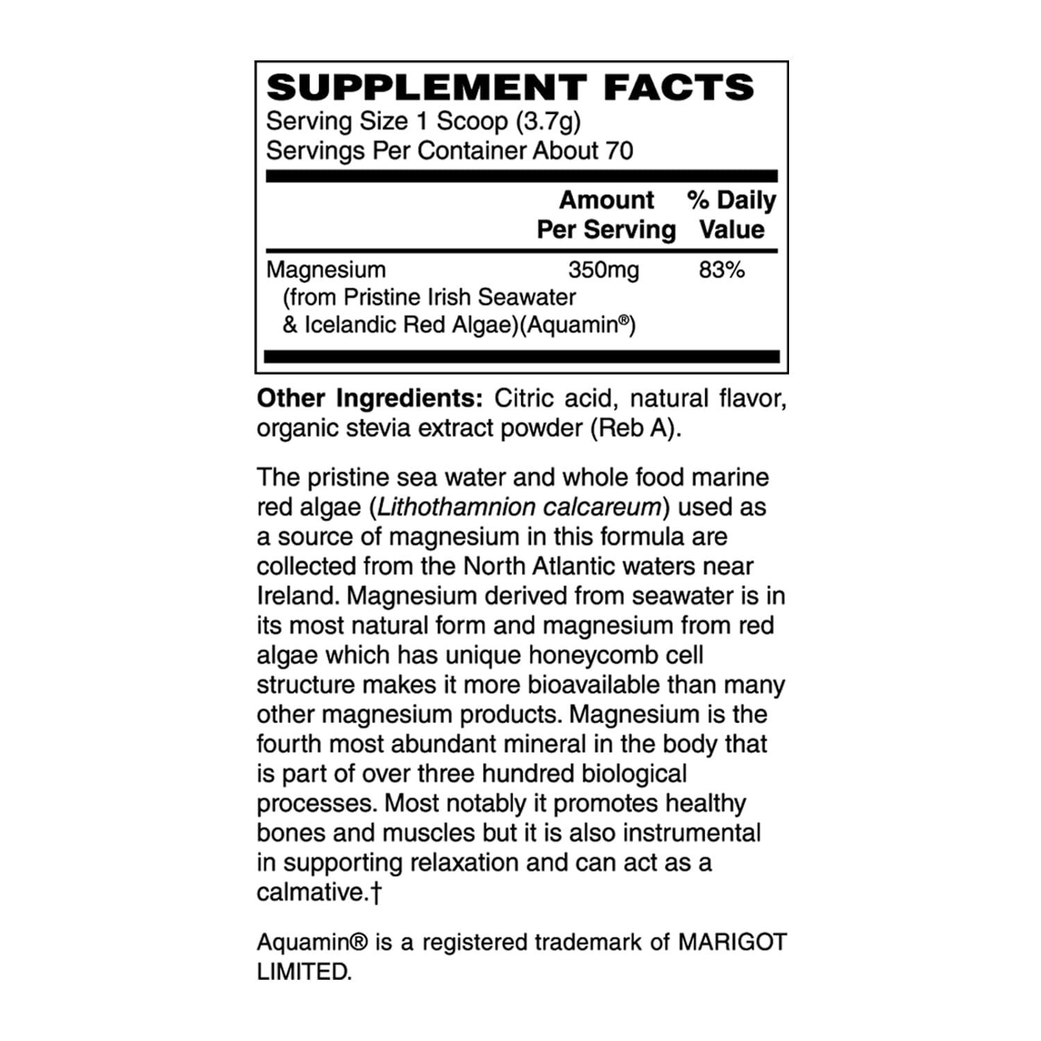 Holly Hill Health Foods Holly Hill Health Foods Whole Food Magnesium Powder, 9.13 Ounces