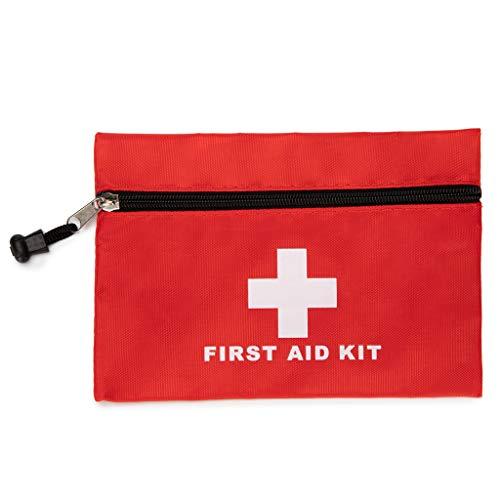 PAXLAMB PAXLAMB Red First Aid Bag Small First Aid Kit Empty Medical Storage Bag for First Aid Kits Pack Emergency Hiking Backpacking Camping Cycling Travel Car (Red 7.9x5.5 5PC)