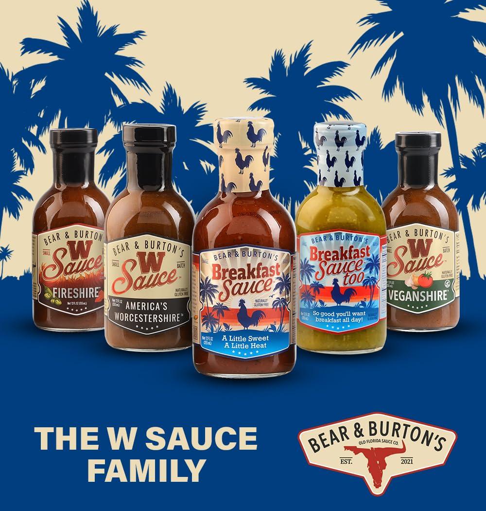 Old Florida Sauce Co. Bear and Burton\'s Breakfast Sauce | A Savory Breakfast Sauce from The Makers of W Sauce | 12 Fl Oz