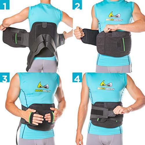 BraceAbility BraceAbility LSO Back Brace for Herniated, Degenerative & Bulging Disc Pain Relief, Sciatica, Spine Stenosis | Medical Lumbar Support Device for Post Surgery & Fractures with Hot/Cold Therapy (L)