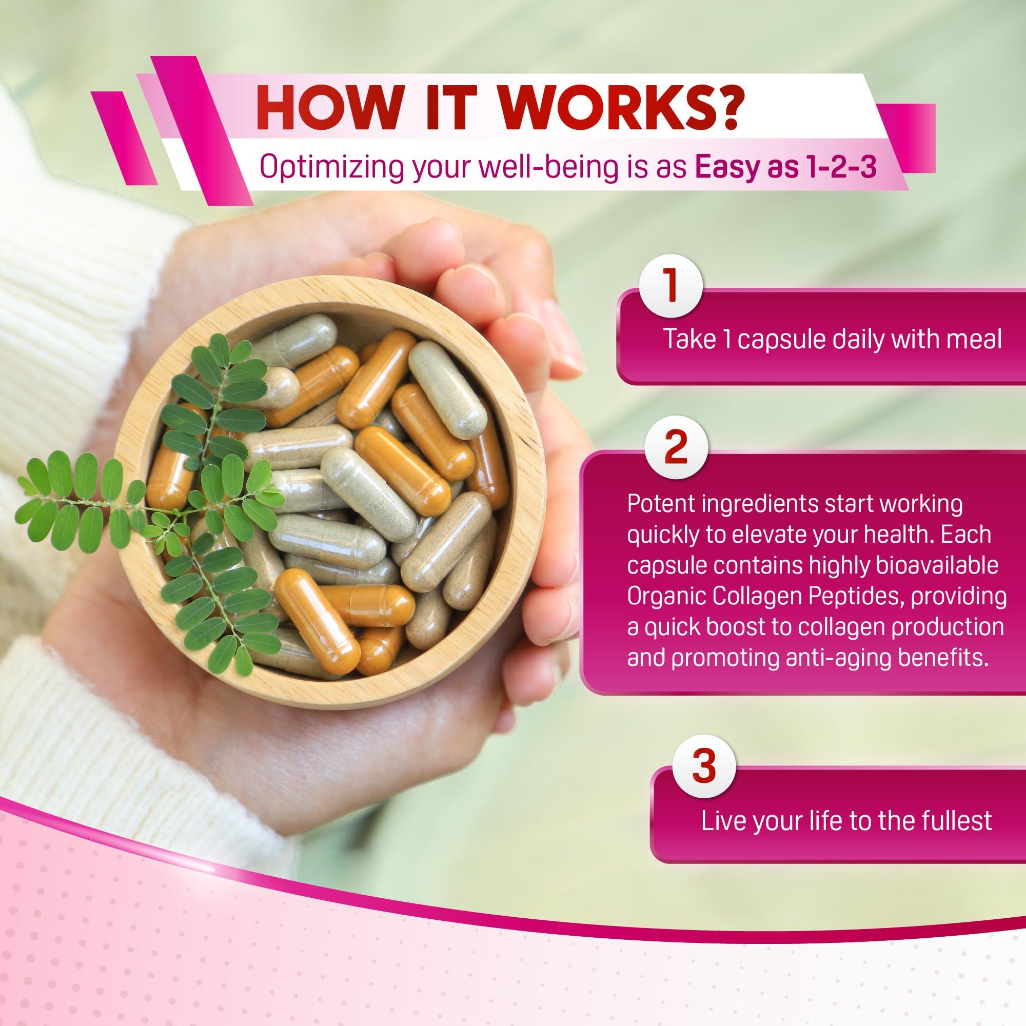 PEAKPURY PEAKPURY Collagen Biotin Resveratrol Saw Palmetto - Skin, Joint Health Support - Made in USA