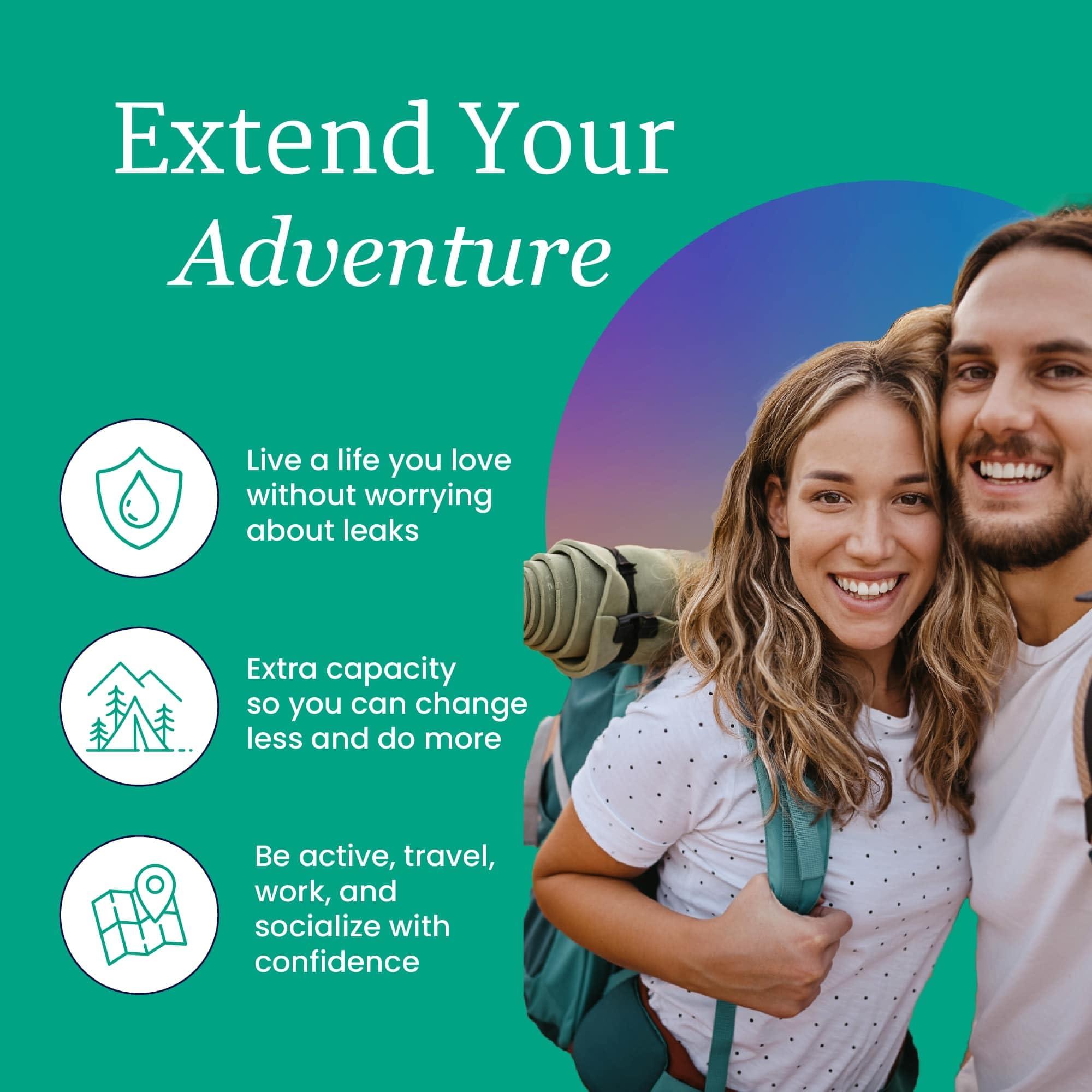 NorthShore NorthShore EternaDry Booster Pads for Men and Women, X-Large, Trial Pack/4