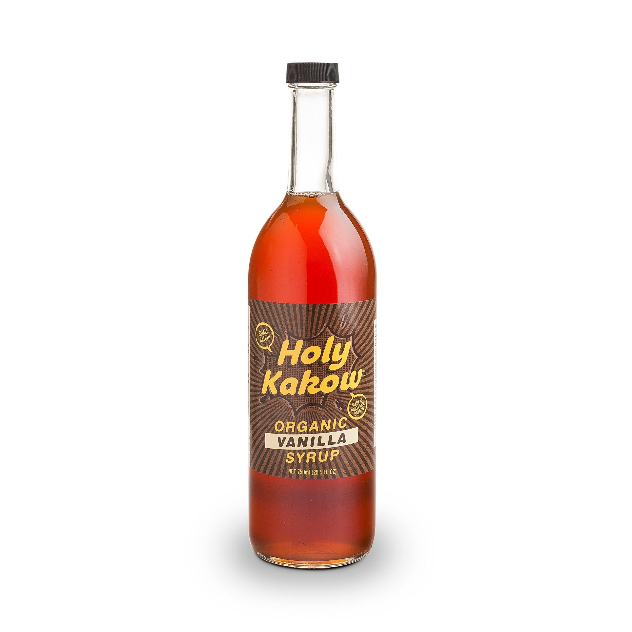 Holy Kakow Holy Kakow Cafe Organic Vanilla Syrup - Vanilla Syrup, Coffee Syrup, Organic Syrup for Coffee, Vanilla Syrup for Coffee, Add to Latte, Cocktail and Shake, Real Food Ingredients, Specific Flavor - 750m
