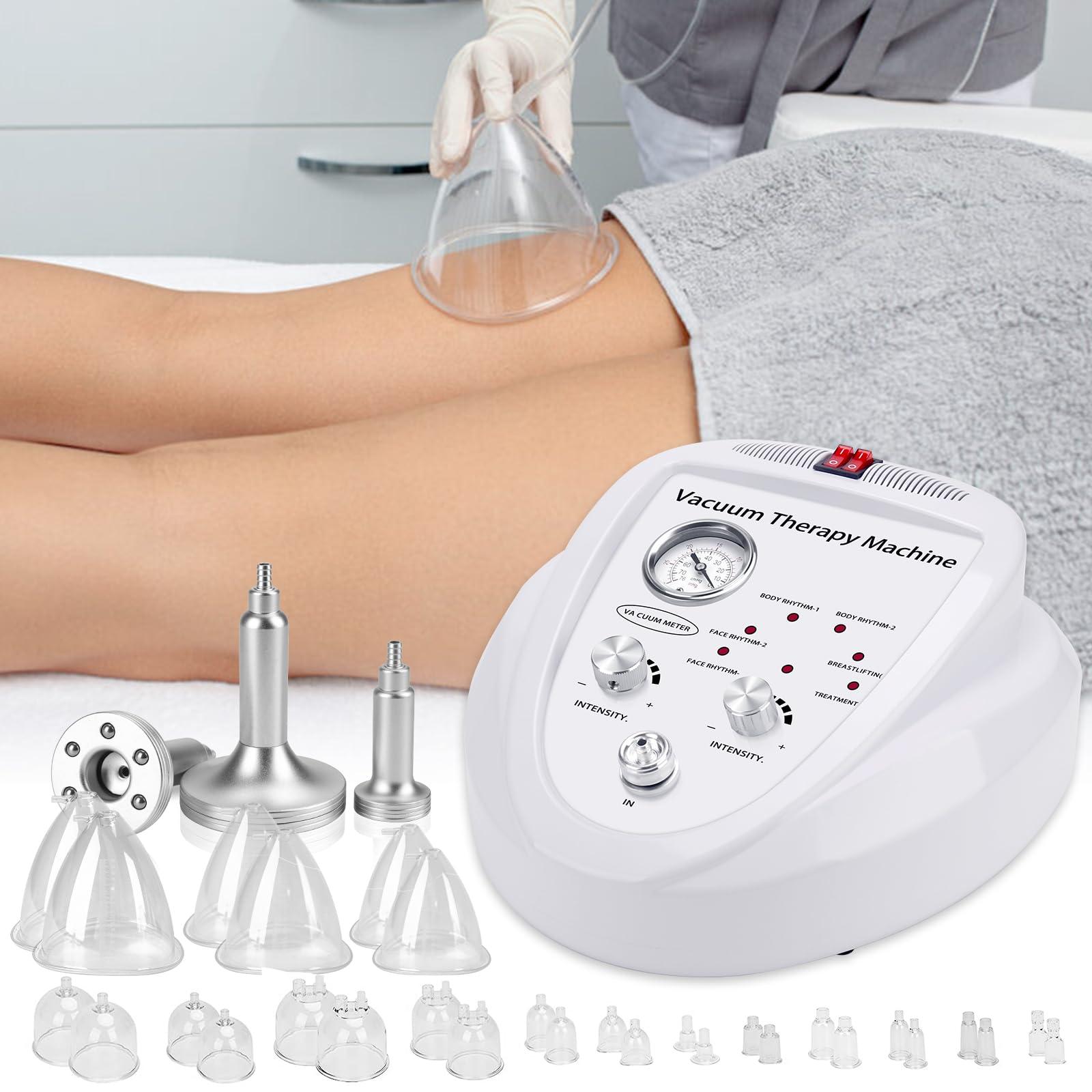 Meifuly Vacuum Therapy Cupping Machine with 30 Cups and 3 Metal Gua Sha Handles for Salon SPA, Body, Back, Face Massage Care